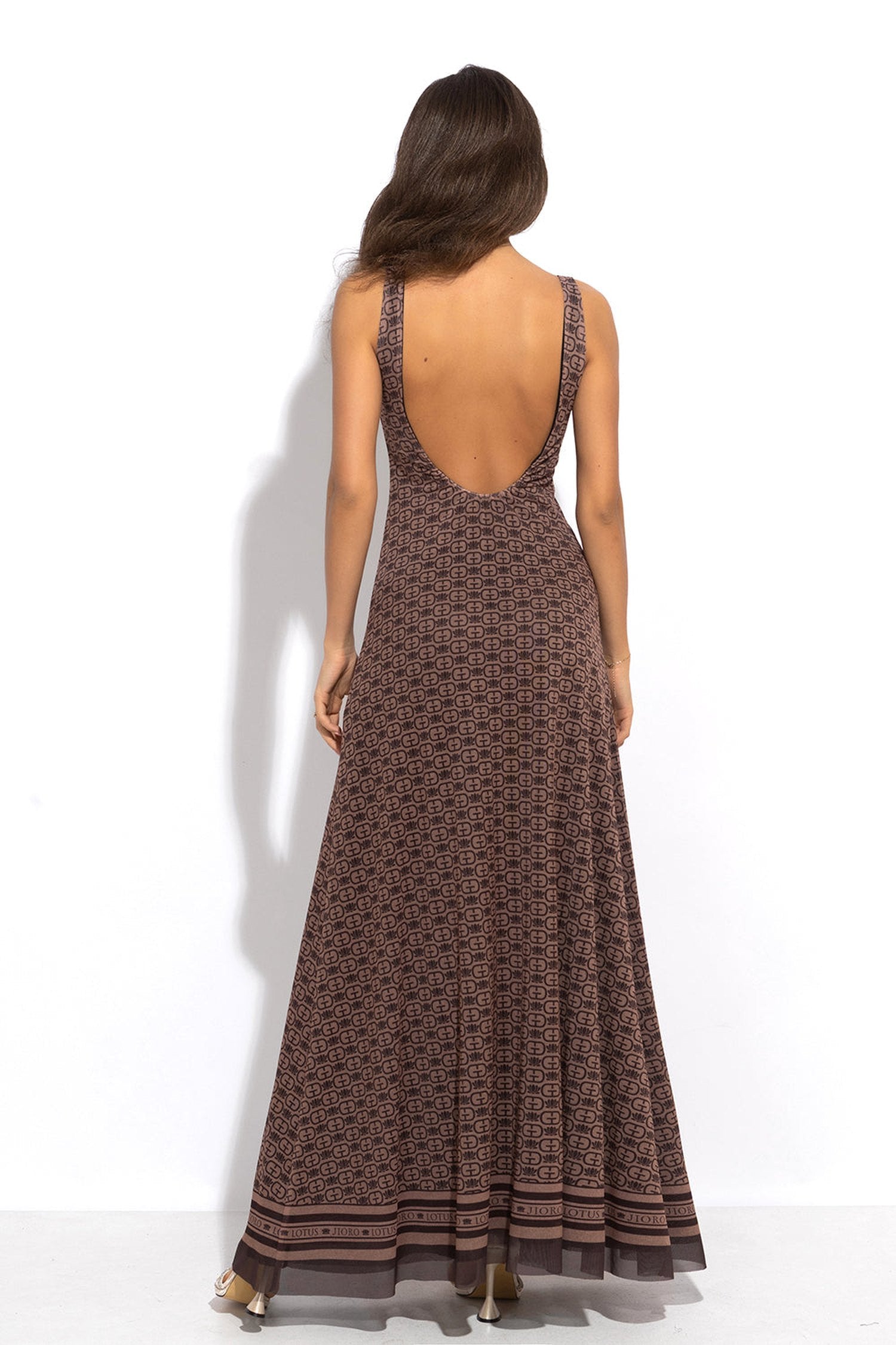 ROBE LONGUE DOS NU - LOGO MOCHA MOUSSE