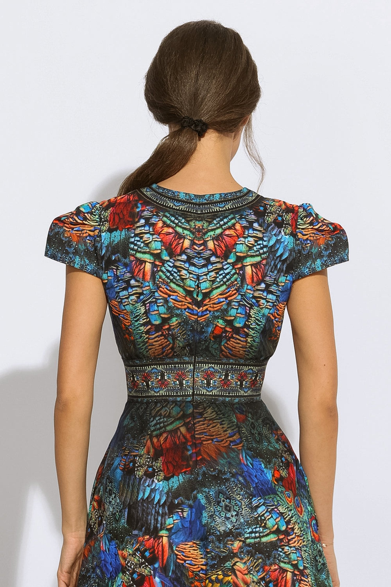 EMPIRE WAIST MAXI DRESS WITH LINEN FEEL - AMAZONIA
