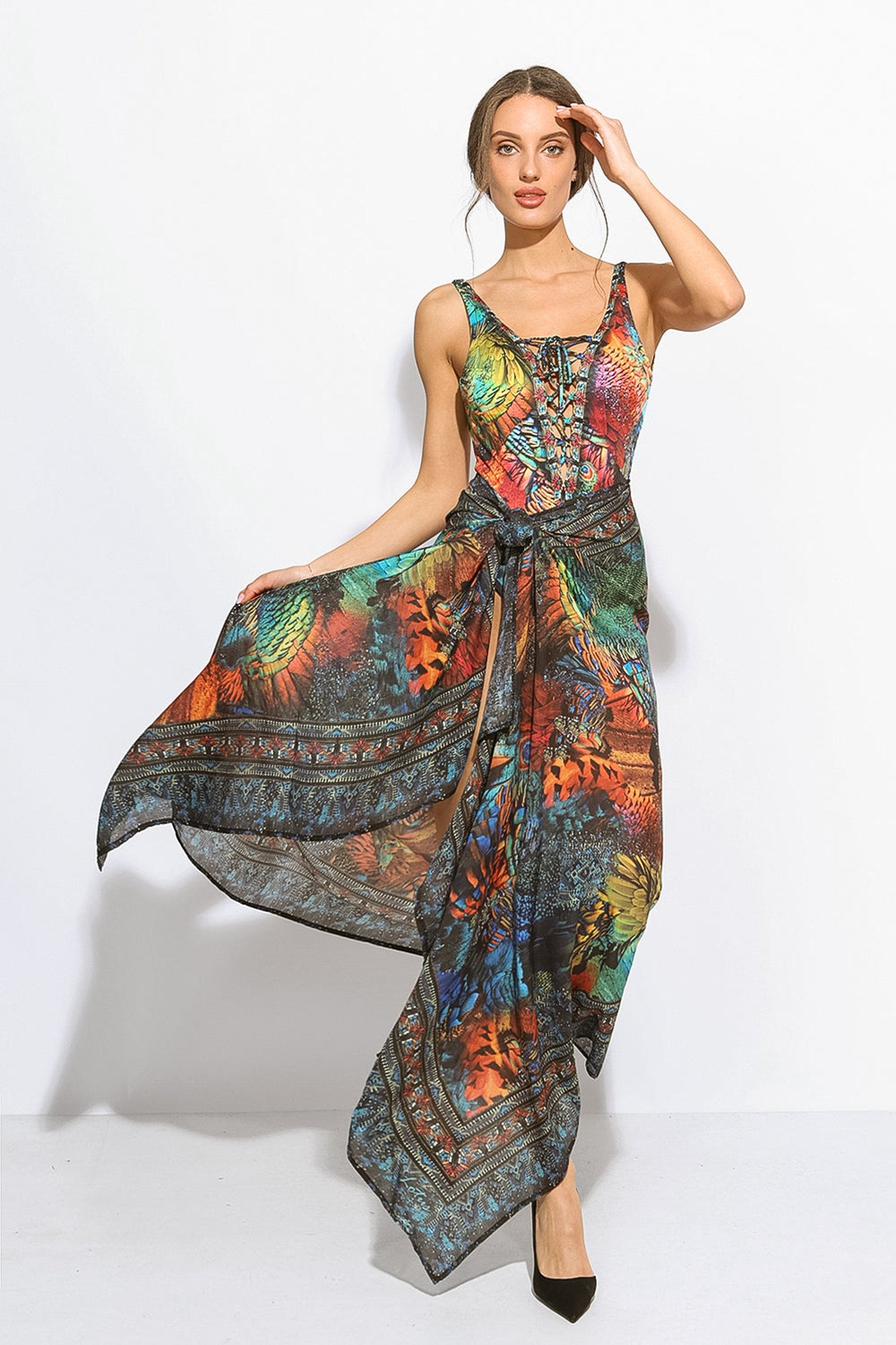 SET OF PAREO AND SMALL SCARF – AMAZONIA