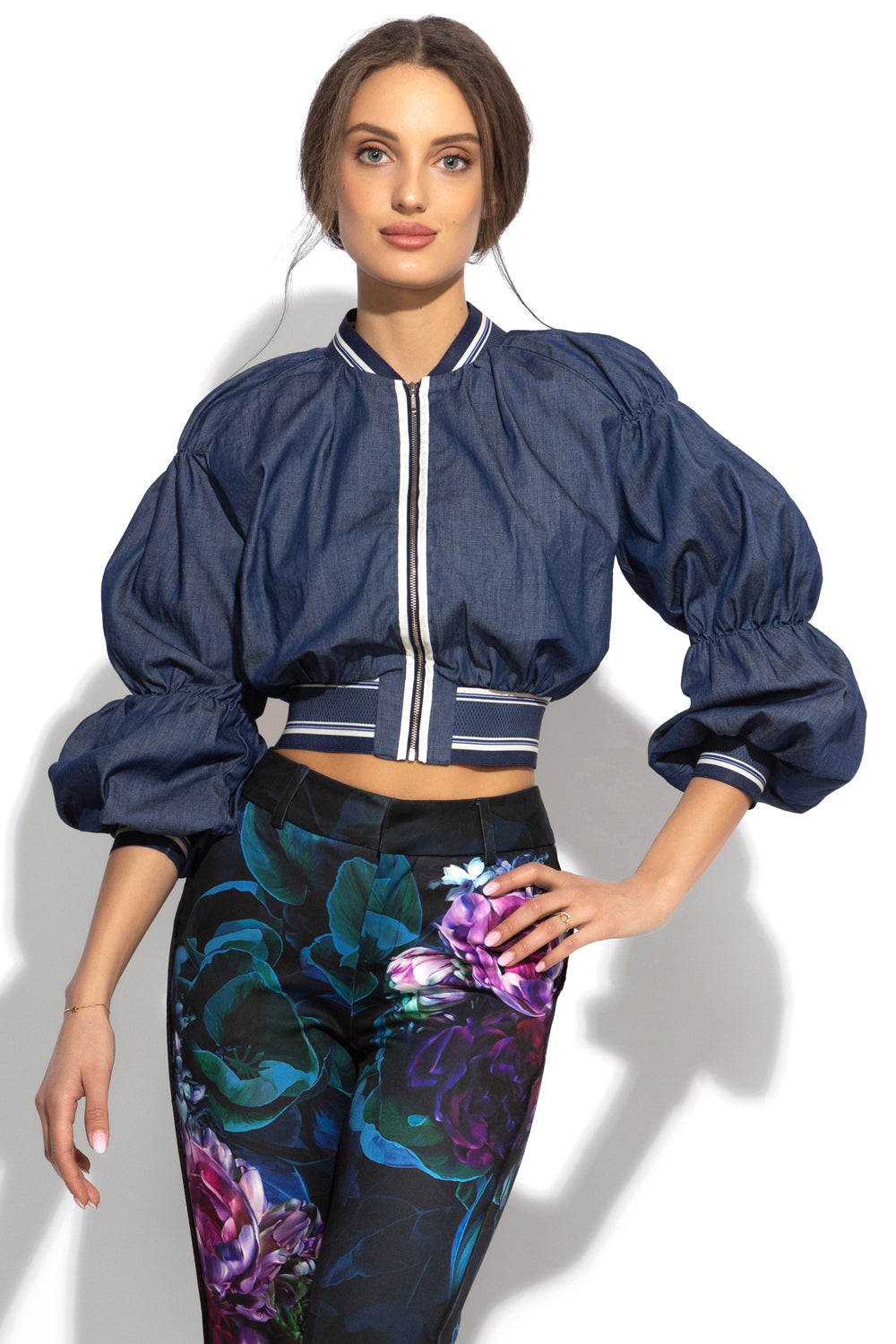 DENIM BOMBER JACKET - ESSENTIALS JIORO ДЕНИМНО ЯКЕ ТИП БОМБЪР - ESSENTIALS JIORO