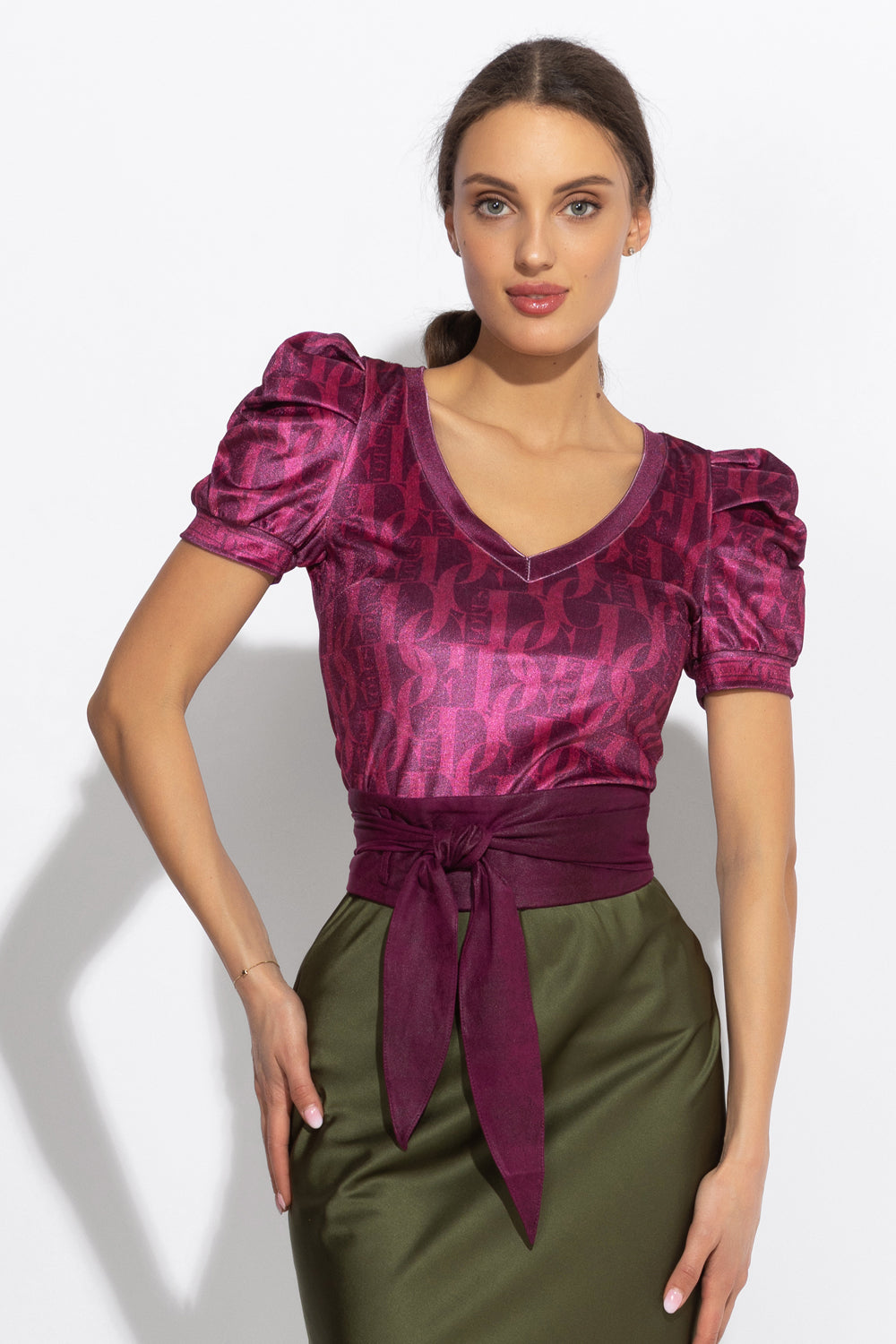 WRAP-STYLE BELT - SUEDE-LIKE IN BURGUNDY - ESSENTIALS