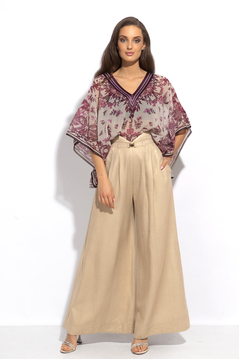 CHIFFON TUNIC - ASIA BORDEAUX