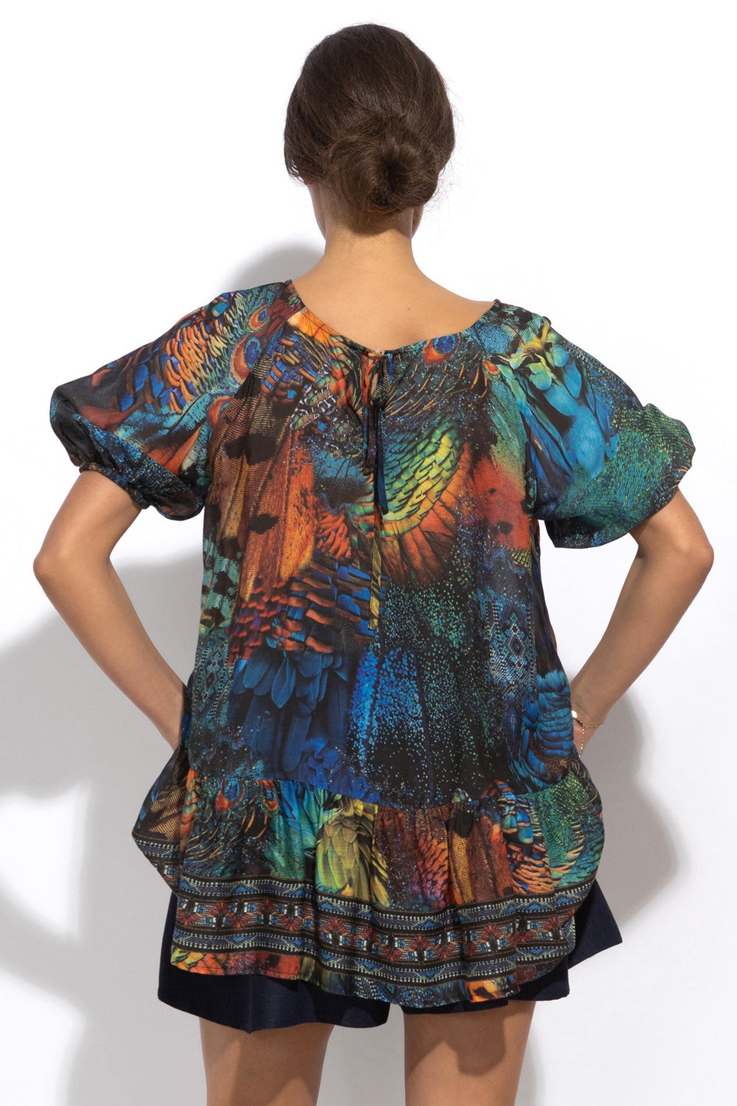 LOOSE VISCOSE AND SILK SHIRT - AMAZONIA