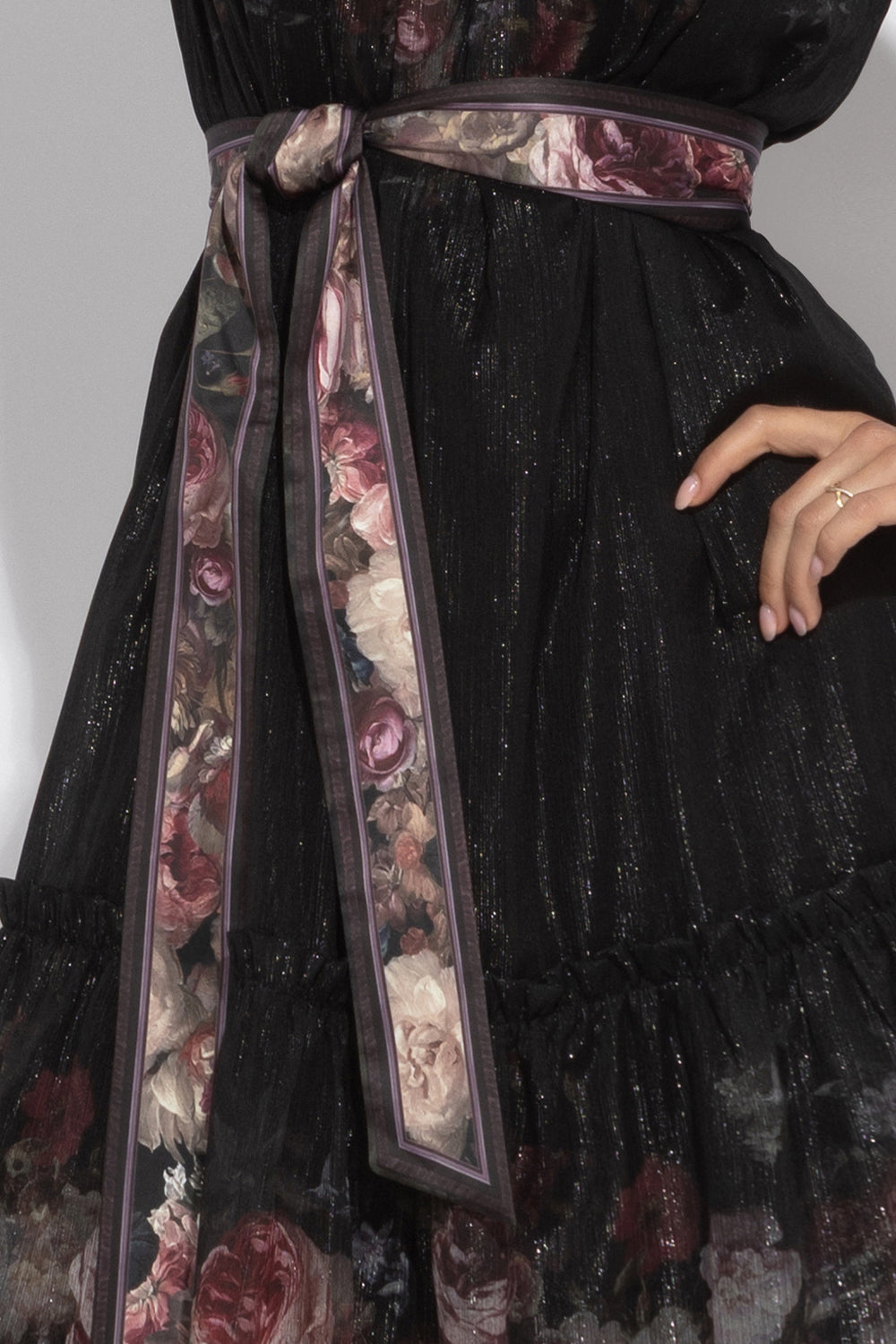 VESTITO CON MANICHE A SBUFFO - FIORI VINTAGE