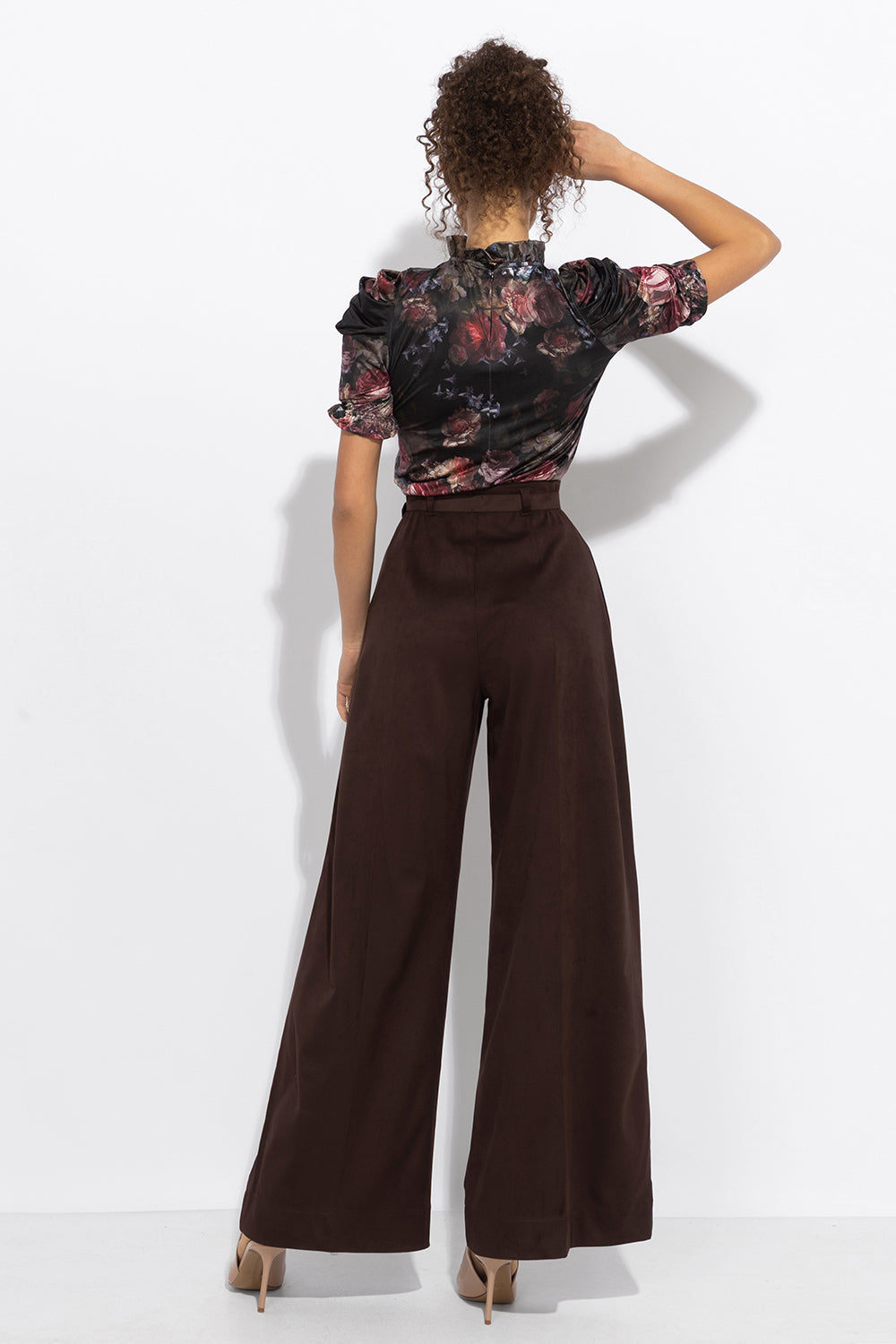 BLUSE MIT LOCKEN - VINTAGE BLUMEN