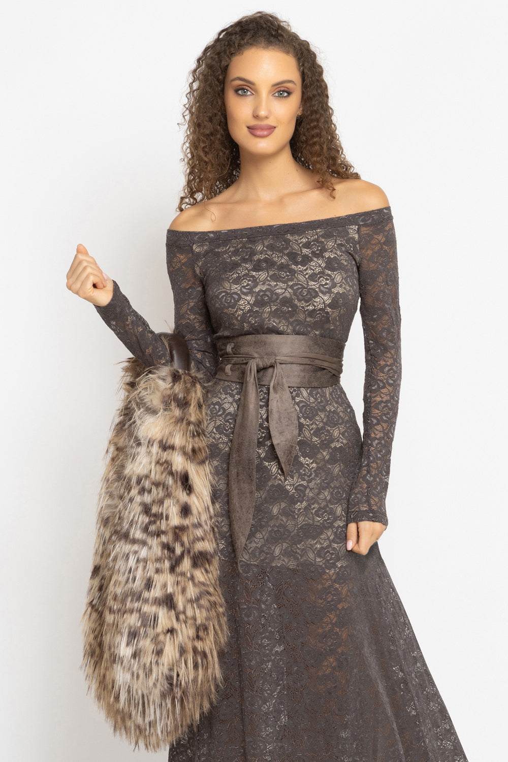 REVERSIBLE SERVAL FAUX FUR AND LEATHER BAG - ESSENTIALS