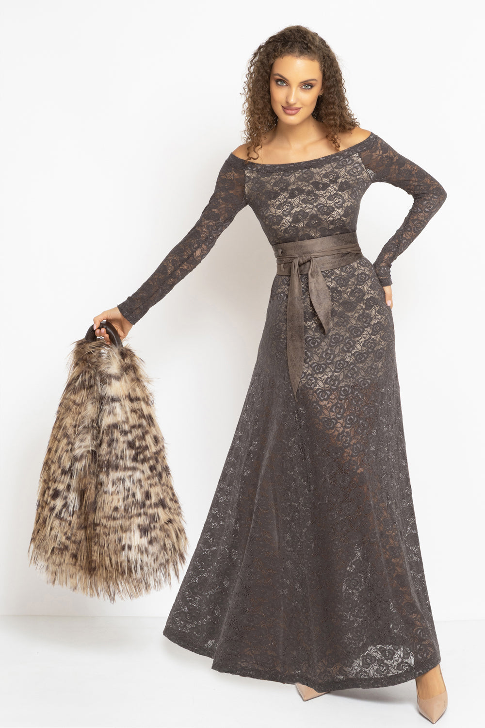 REVERSIBLE SERVAL FAUX FUR AND LEATHER BAG - ESSENTIALS