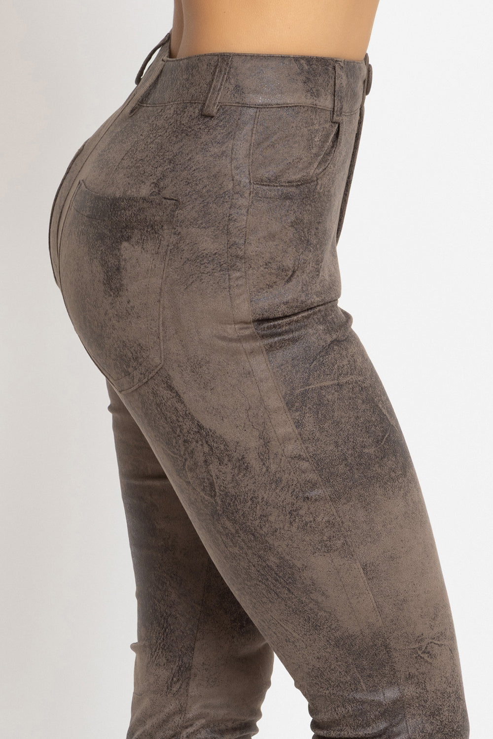 SKINNY 5-POCKET PANTS IN MOCHA - ESSENTIALS