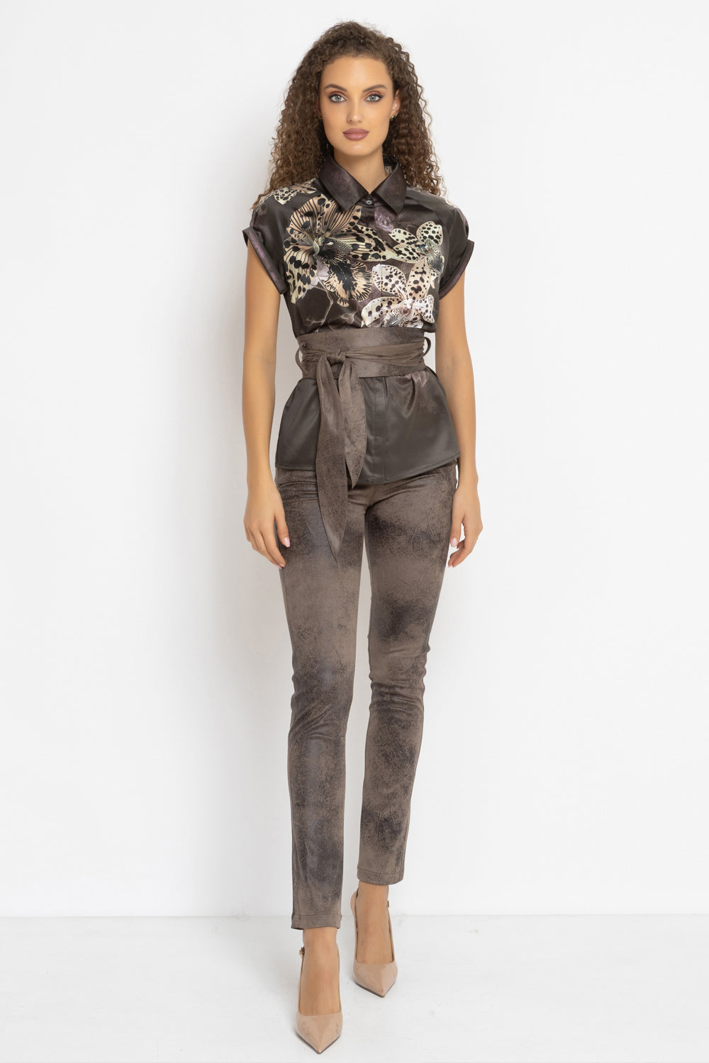 SKINNY 5-POCKET PANTS IN MOCHA - ESSENTIALS