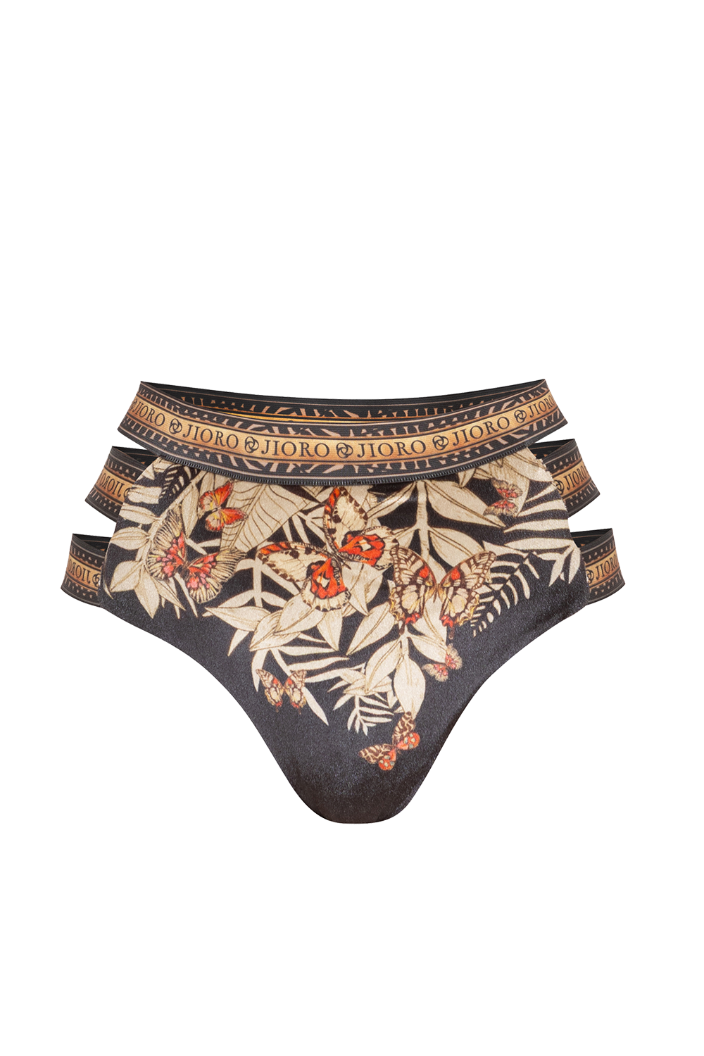 VELVET BIKINI-STYLE BOTTOM - MIDNIGHT BUTTERFLIES