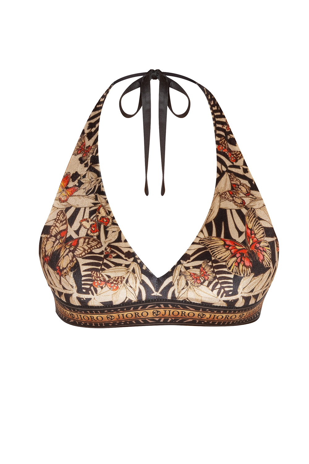 TRIANGLE VELVET TOP - MIDNIGHT BUTTERFLIES