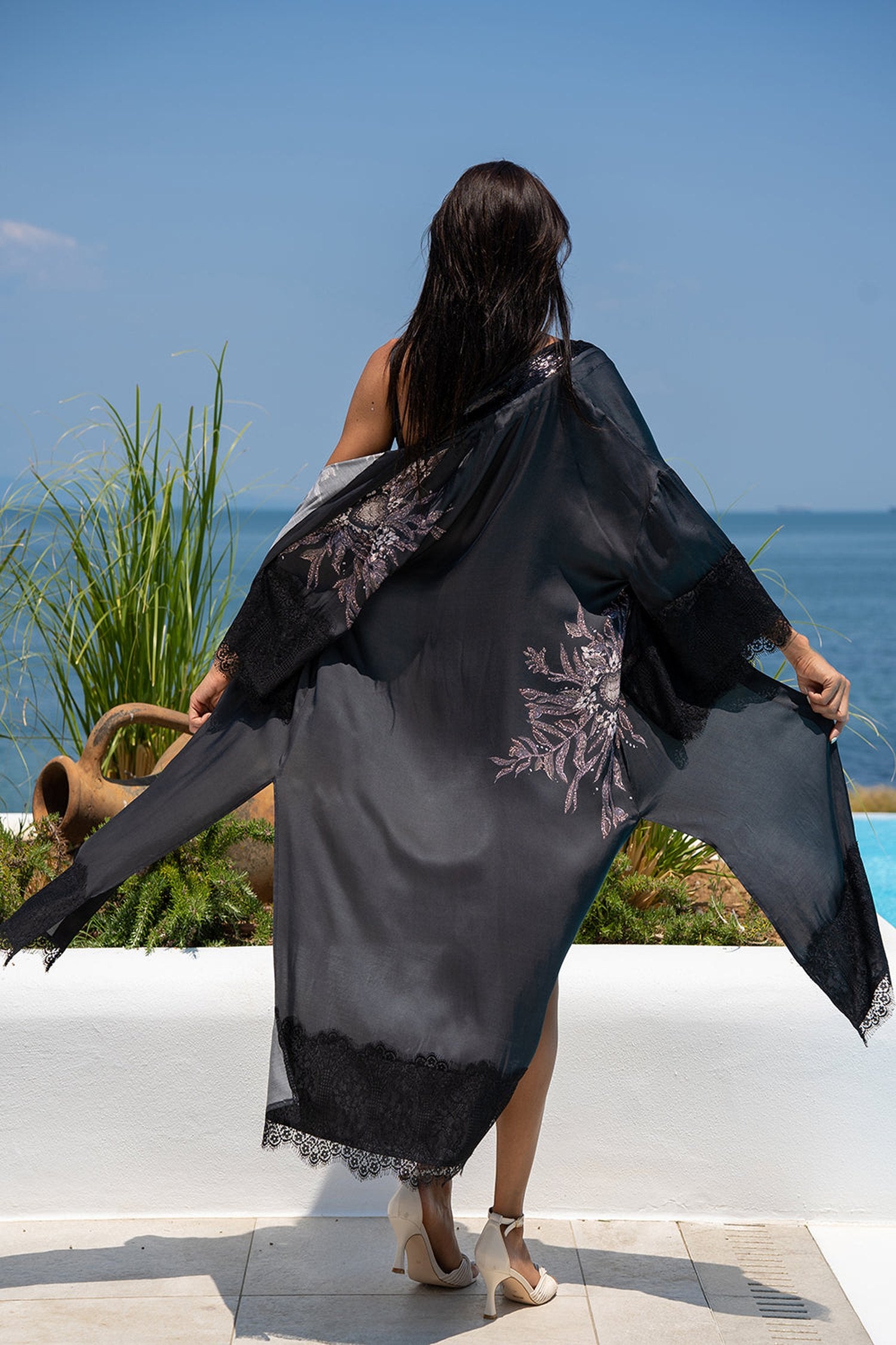 KIMONO IN VISCOSA - POLVERE DI STELLE
