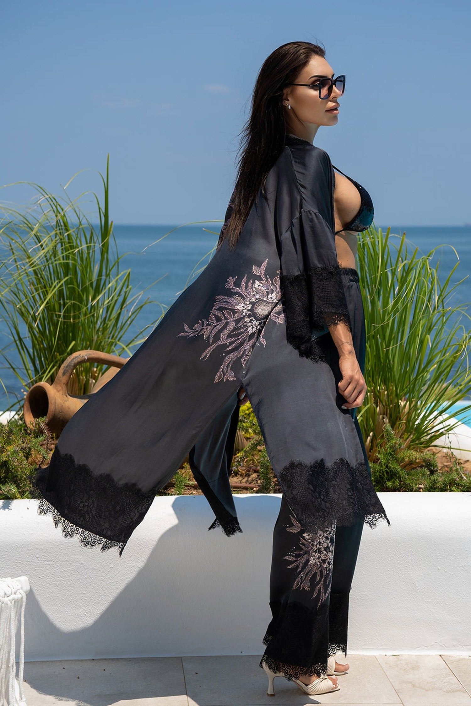 VISKÓZOVÉ KIMONO - HVĚZDNÝ PRACH