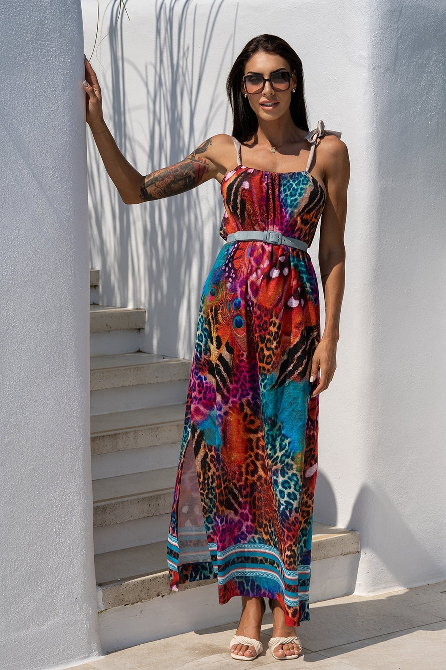 LOOSE LONG DRESS - LEO NEON WILD JIORO СВОБОДНА РОКЛЯ - LEO NEON JIORO