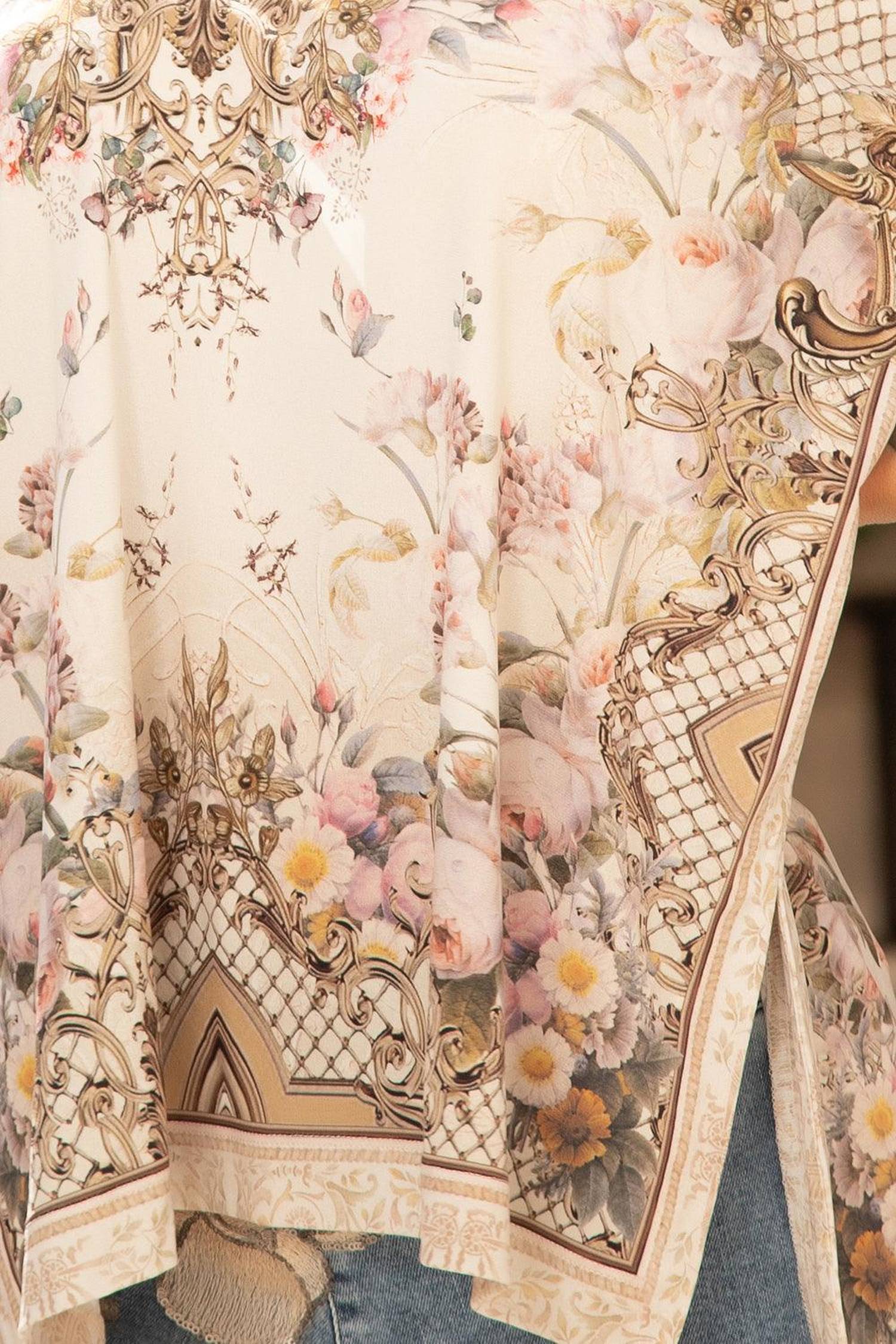 CAMICIA LARGA - FIORI BAROCCO