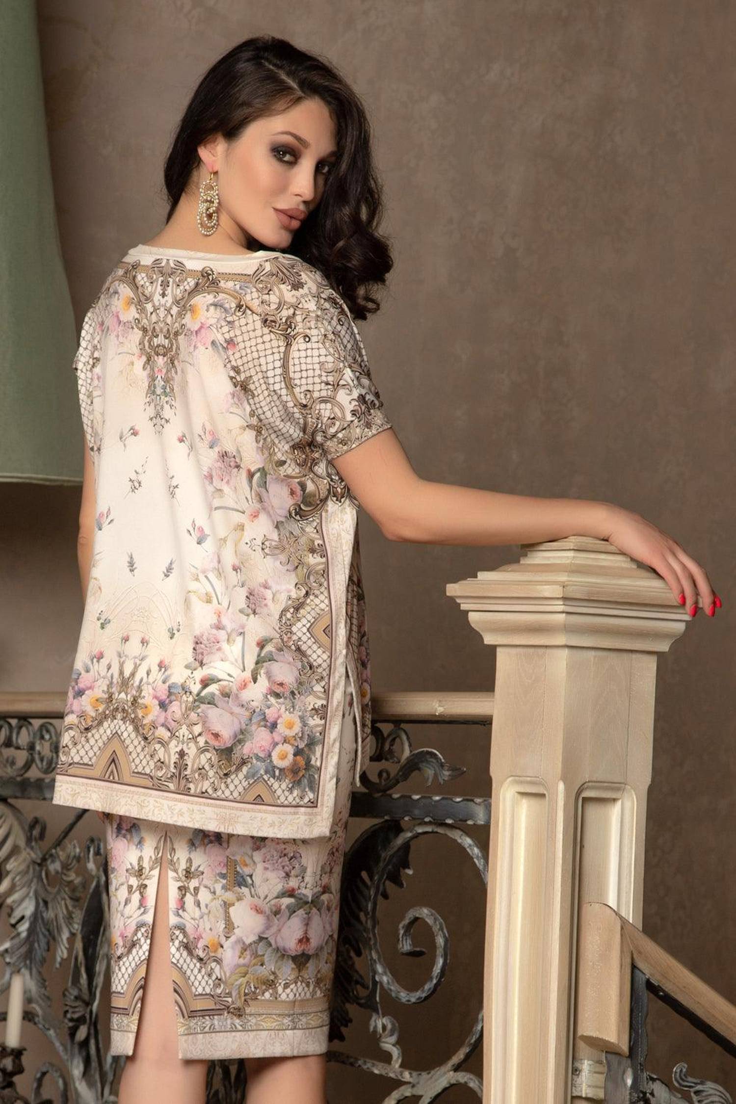 CAMICIA LARGA - FIORI BAROCCO