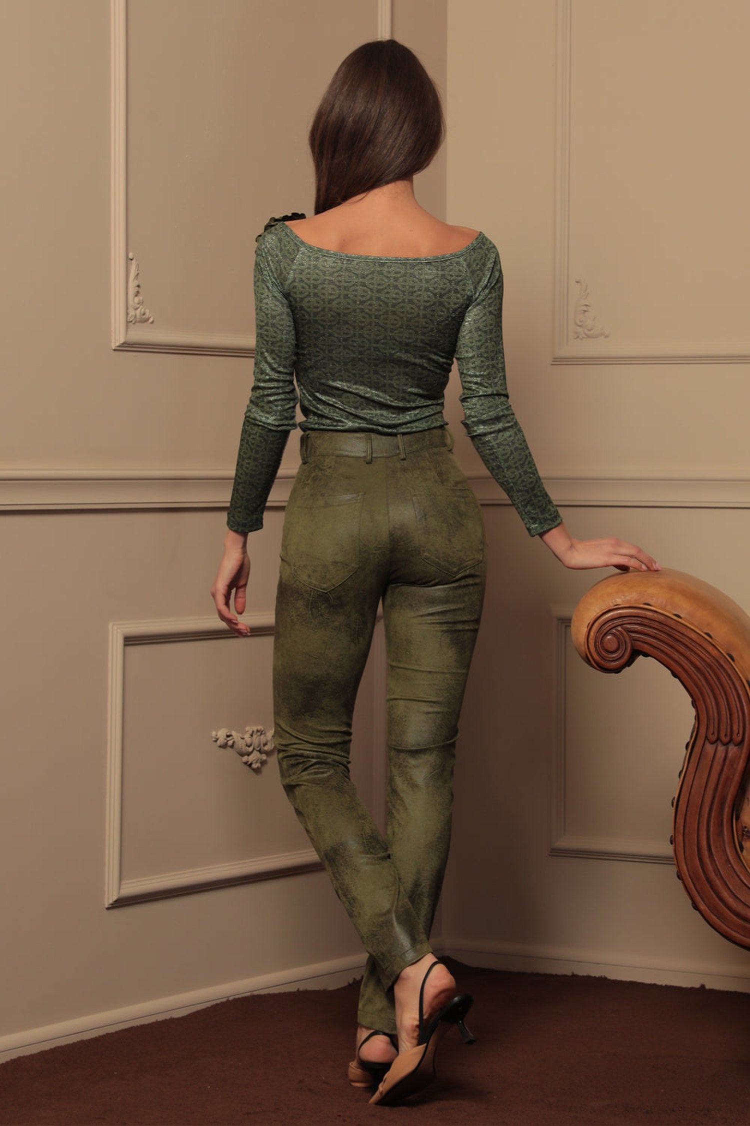 SCHLACHTE 5-TASCHEN-HOSE IN OLIVGRÜN - ESSENTIALS