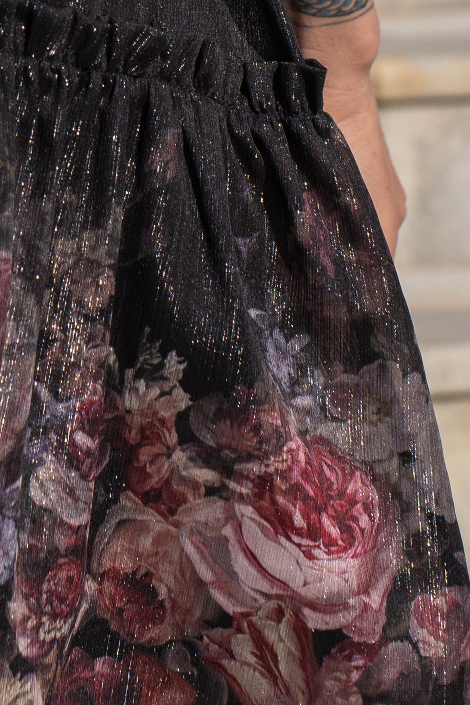 VESTITO CON MANICHE A SBUFFO - FIORI VINTAGE