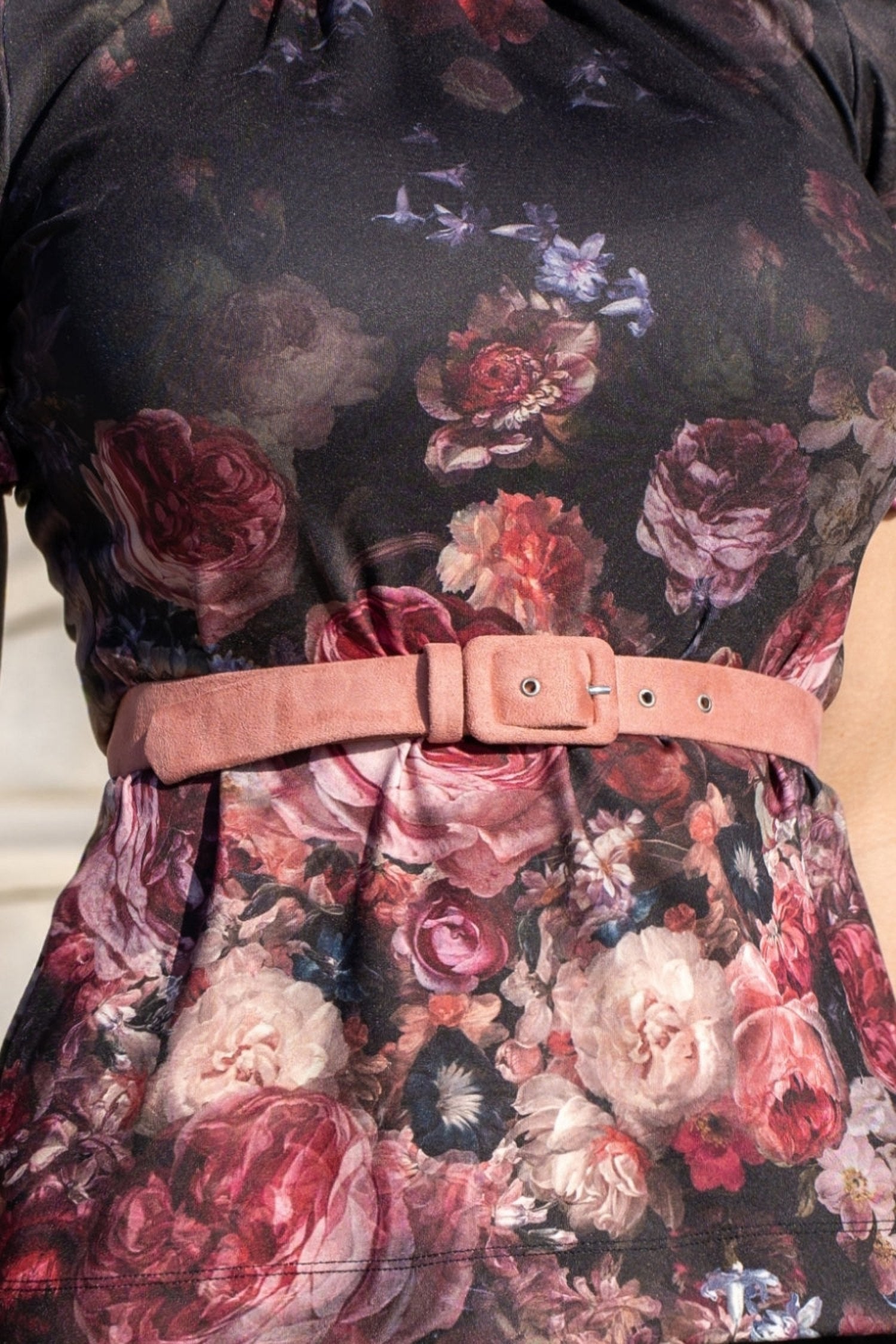 BLUSE MIT LOCKEN - VINTAGE BLUMEN