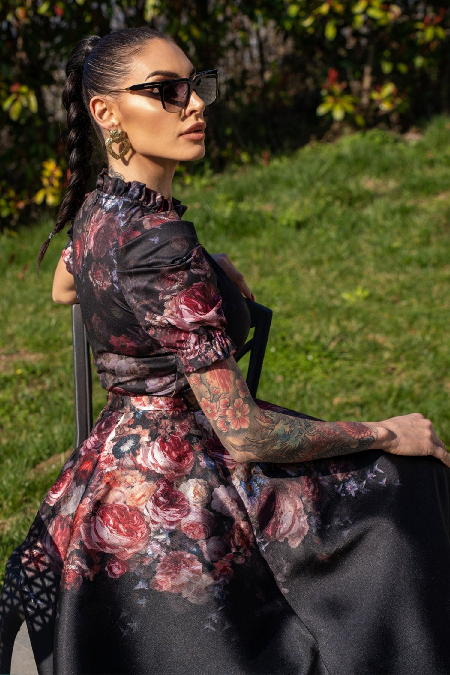 GESCHNITTENER ROCK - VINTAGE BLUMEN