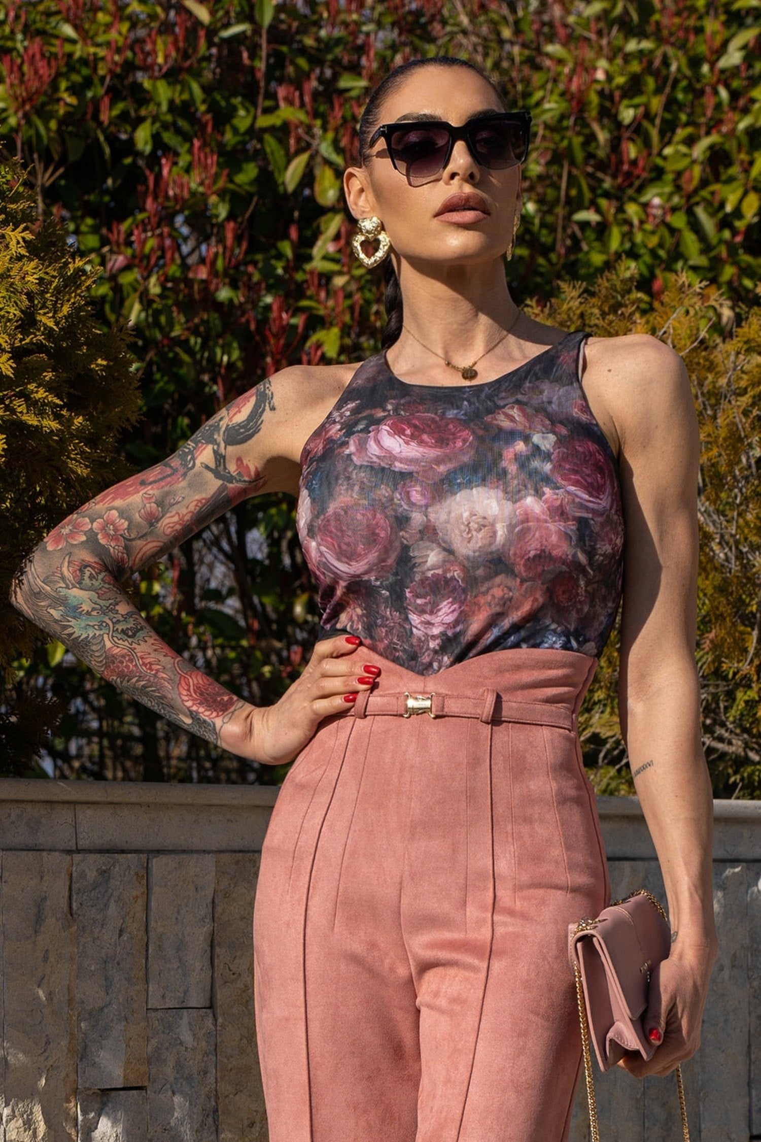 TOP S SIETKOU - VINTAGE KVETY