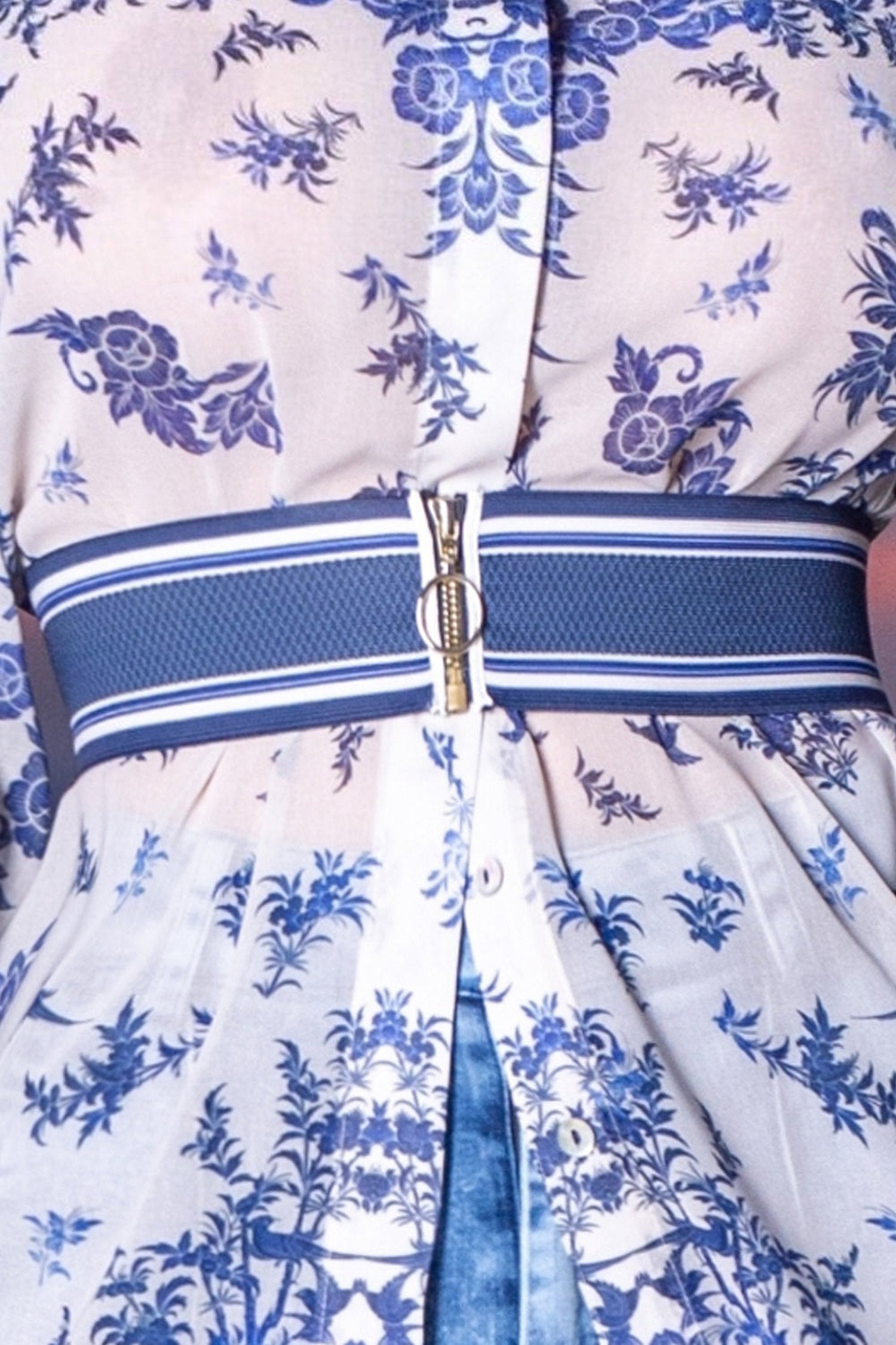 ELASTISCHER BREITER GÜRTEL MIT REISSVERSCHLUSS - ASIA SKY