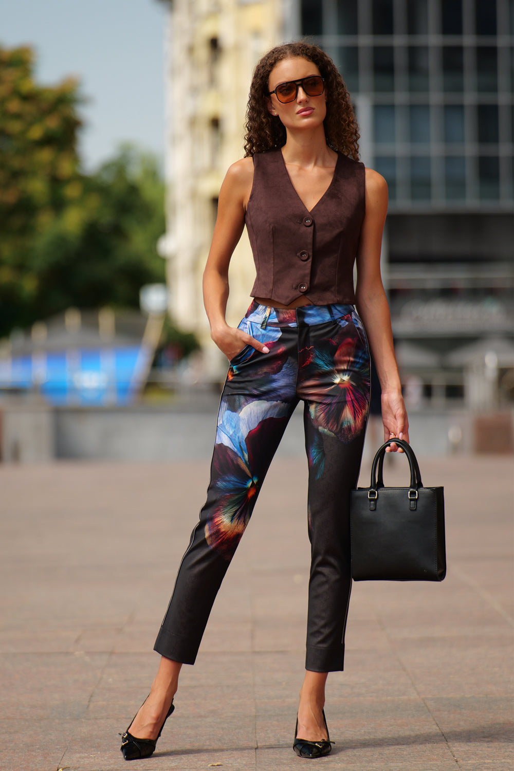 CLASSIC VISCOSE PANTS - VIOLET