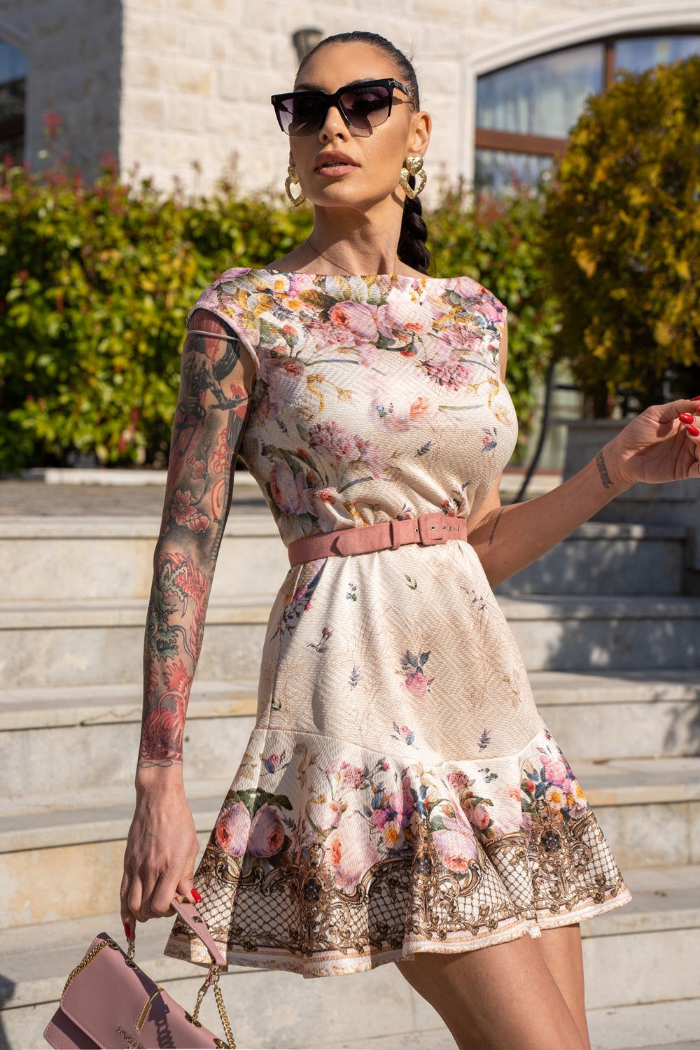 ÄRMELLOSES BAUMWOLLKLEID – BAROCKBLUMEN