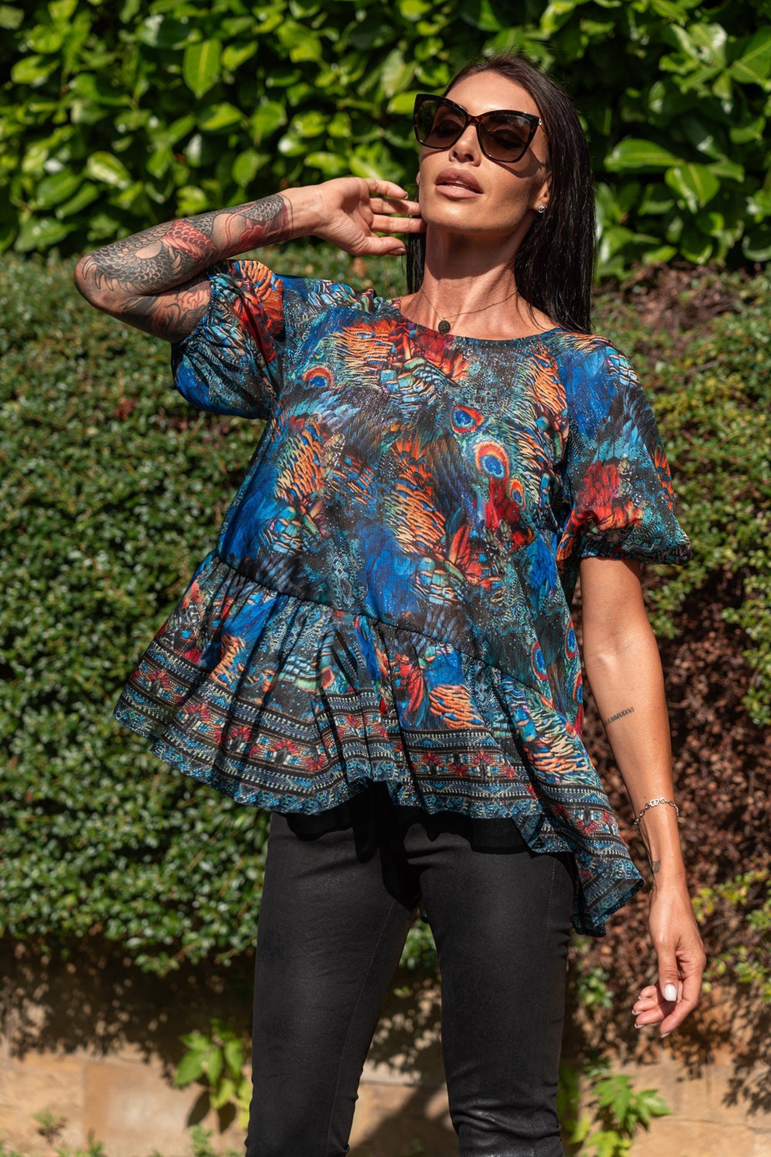 Voľná šifónová košeľa - Amazonia