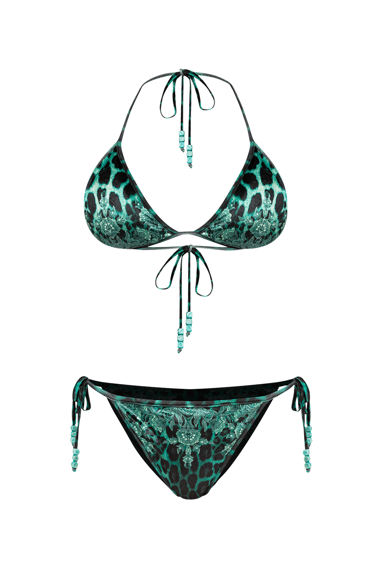 VELVET SWIM BOTTOM - LEO NEON GREEN JIORO ДОЛНИЩЕ ТИП БИКИНИ ОТ КАДИФЕ - LEO NEON GREEN JIORO