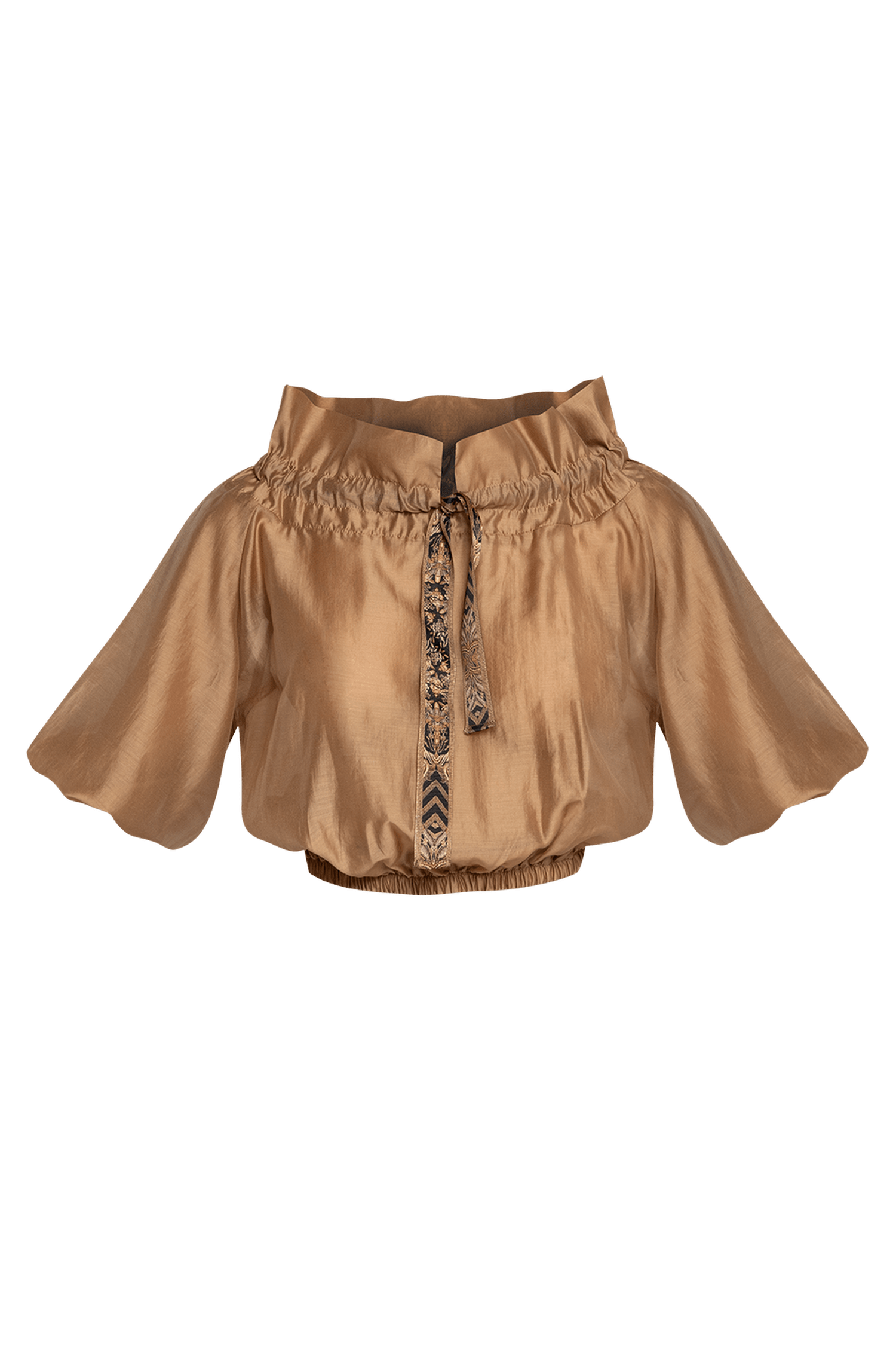 BLOUSE WITH STATEMENT COLLAR - ESSENTIALS JIORO РИЗА С ЕФЕКТНА ЯКА - ESSENTIALS JIORO