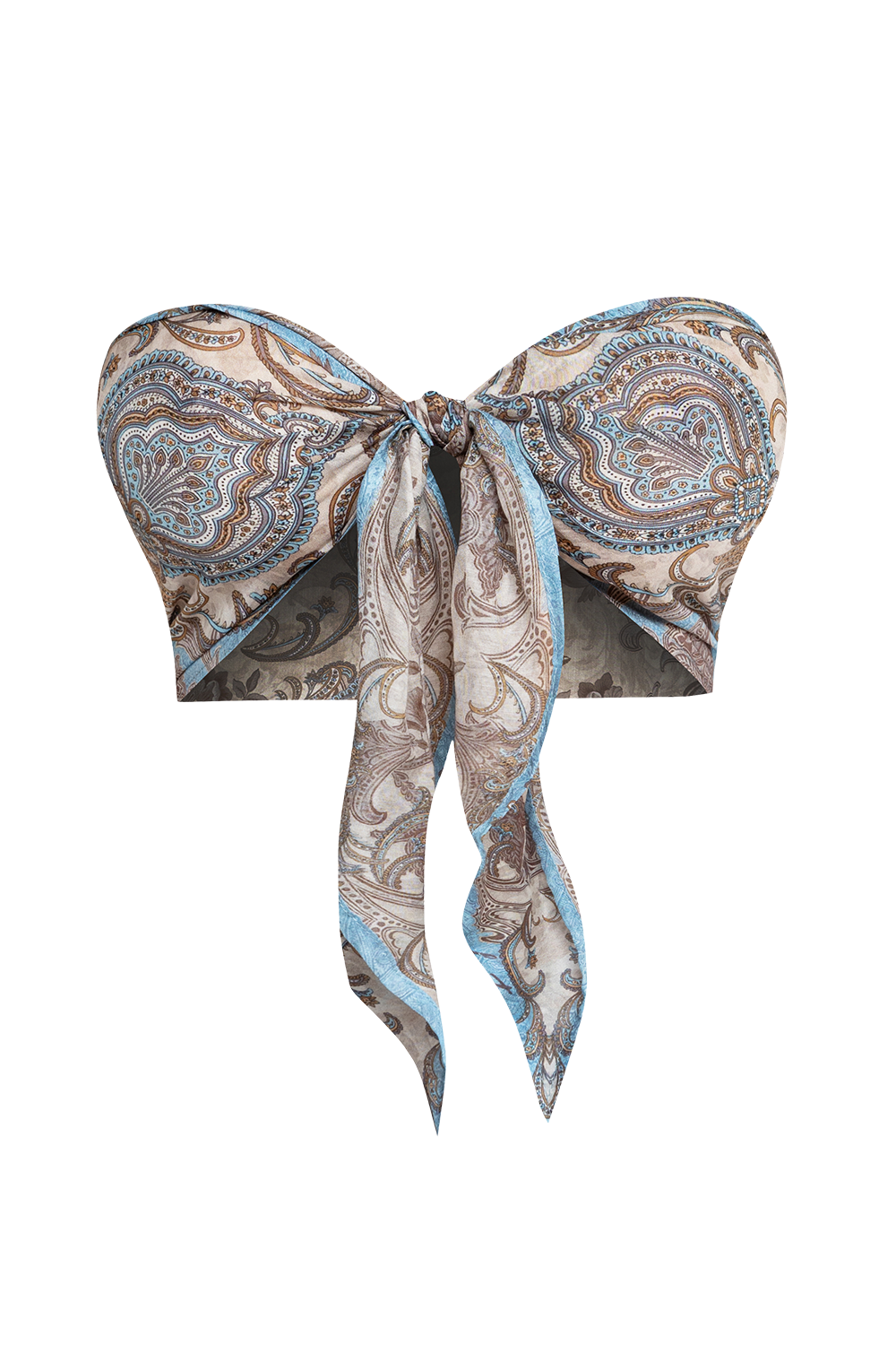 SILK COTTON PAREO AND SCARF SET - PAISLEY SKY