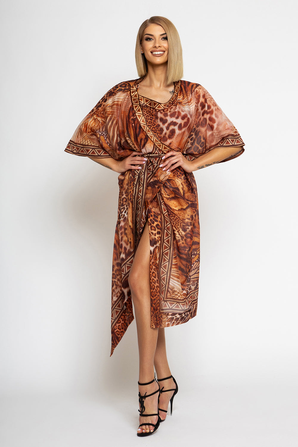 SEIDENBAUMWOLL-KIMONO - LEO SAND