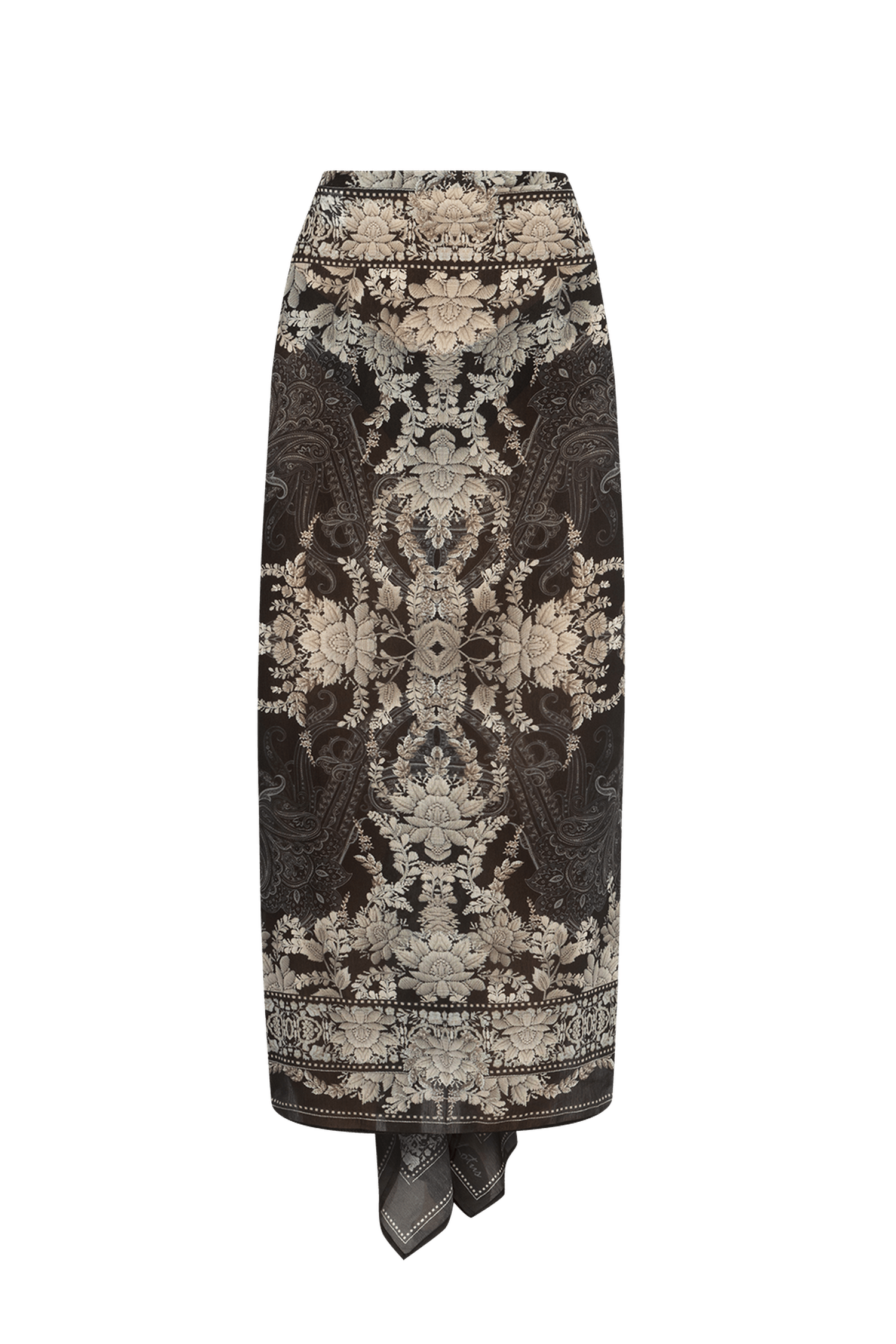 ENSEMBLE EN VISCOSE DE SOIE DE PAREO ET ÉCHARPE - LOTUS GELÉ