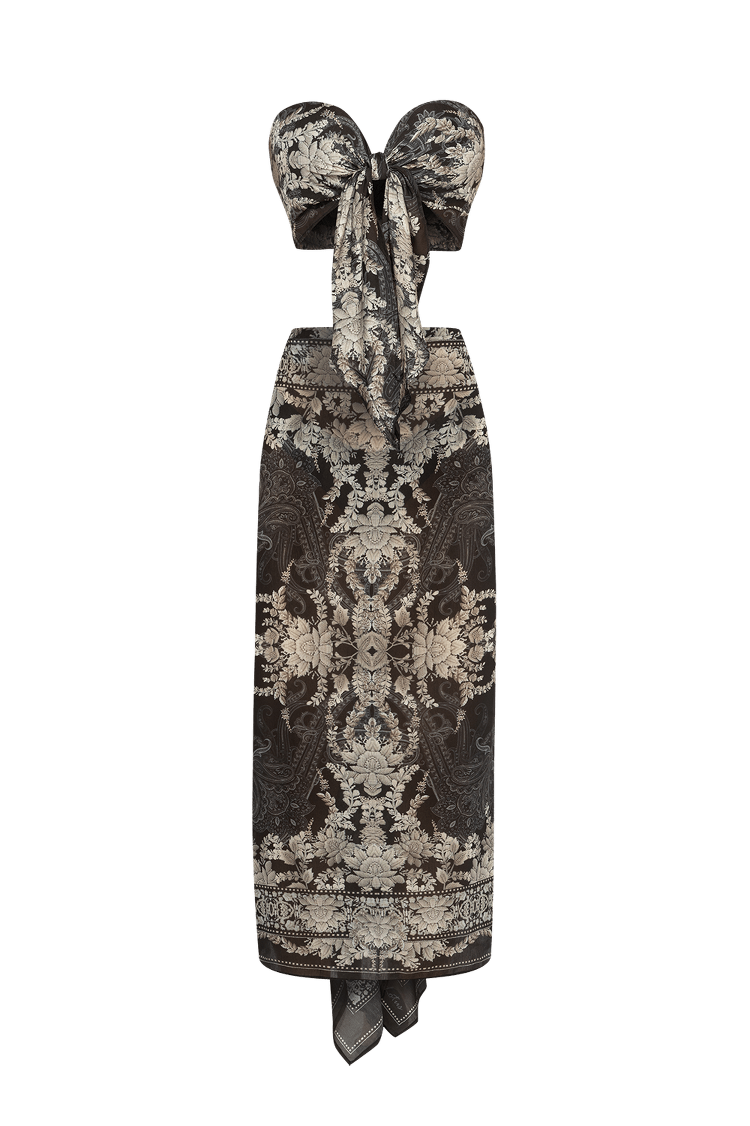ENSEMBLE EN VISCOSE DE SOIE DE PAREO ET ÉCHARPE - LOTUS GELÉ