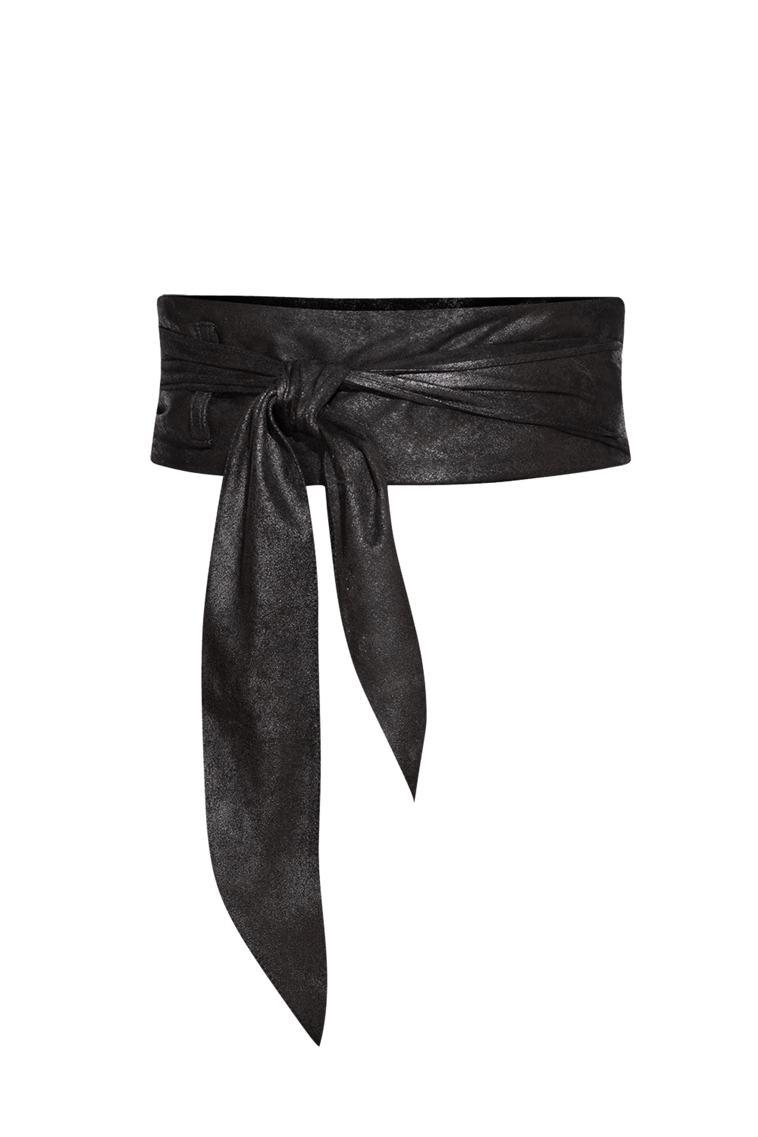 WRAP-STYLE BELT SUEDE-LIKE IN BLACK - ESSENTIALS