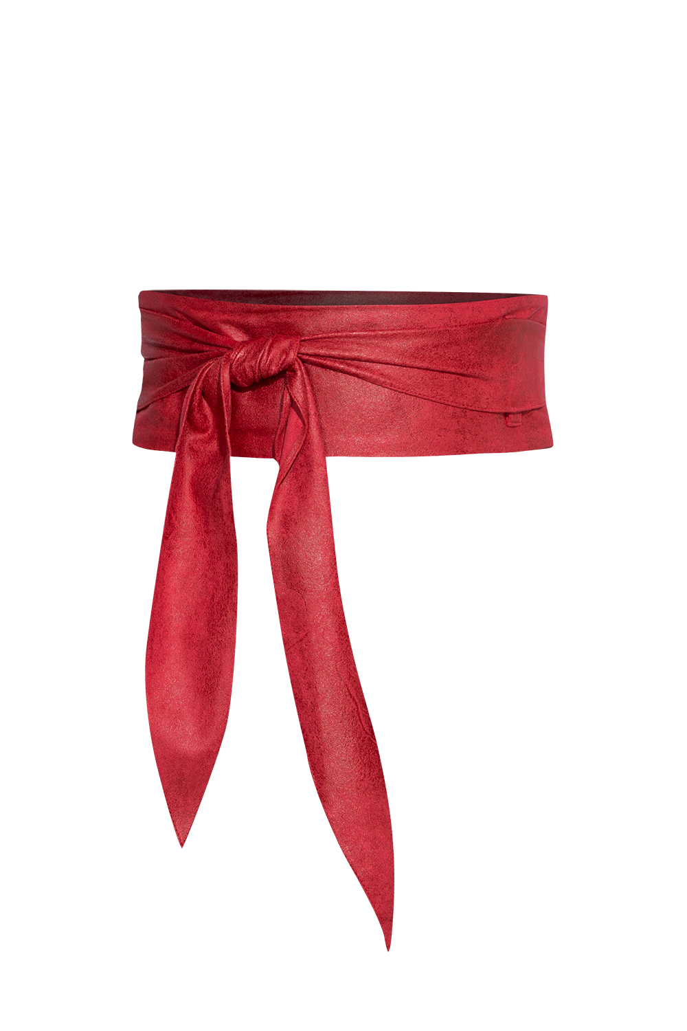 WRAP-STYLE BELT - SUEDE-LIKE IMITATION IN RED - ESSENTIALS