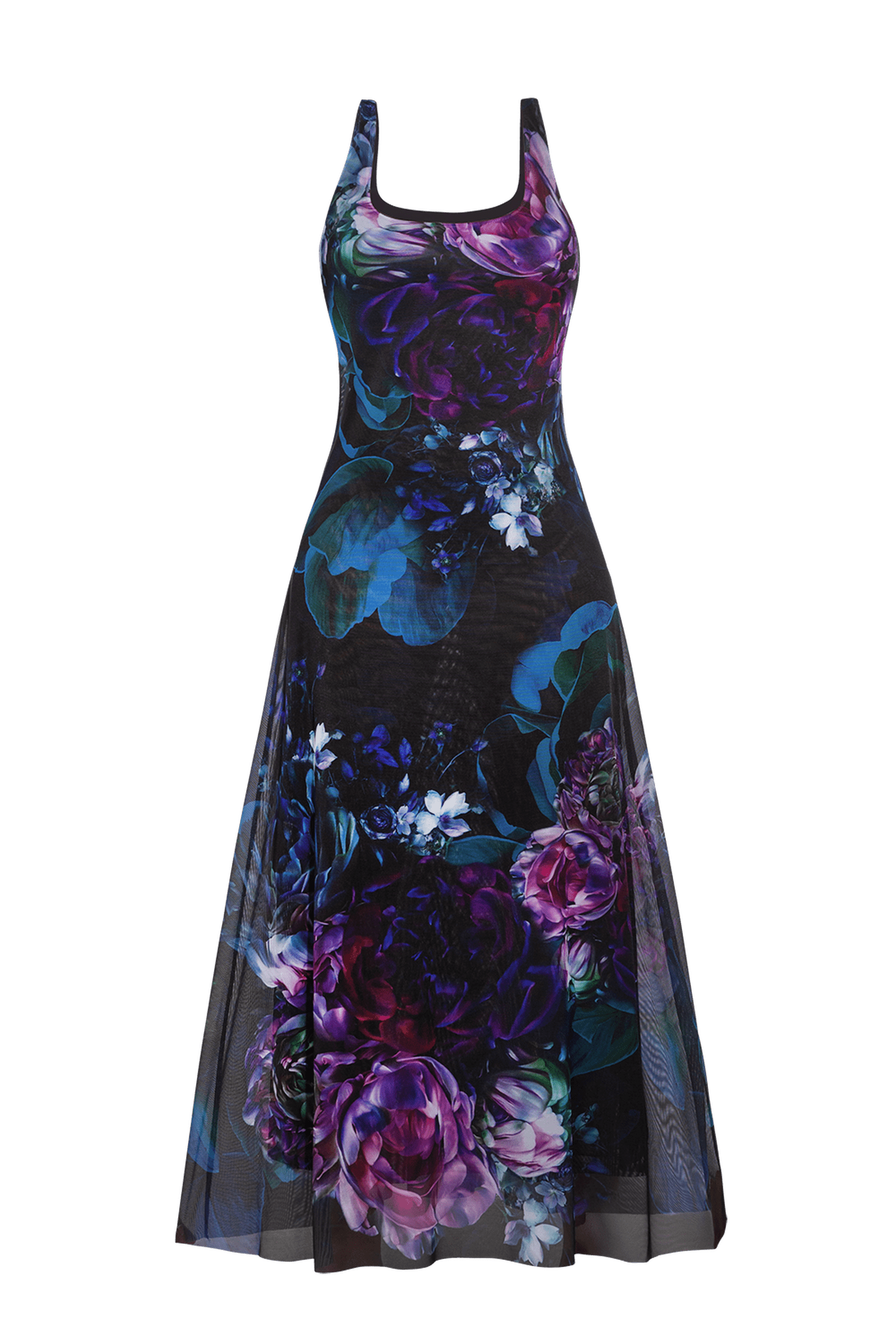 ROBE LONGUE DOS NU - PIVOINES