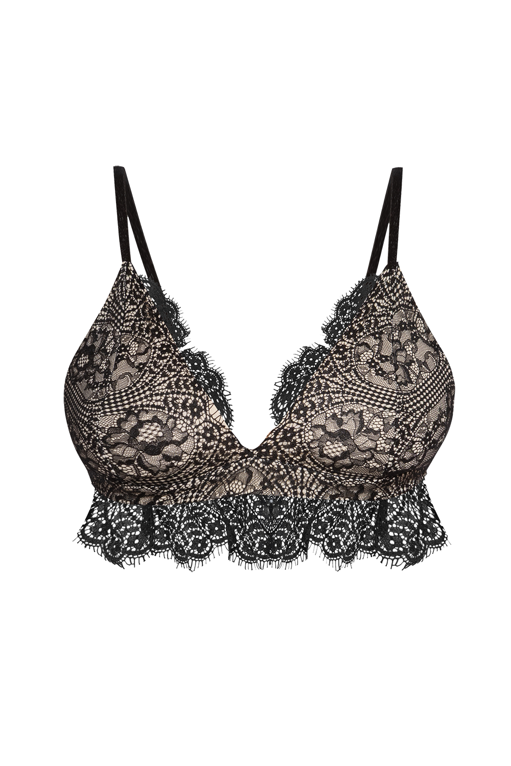 BLACK LACE TOP - ESSENTIALS
