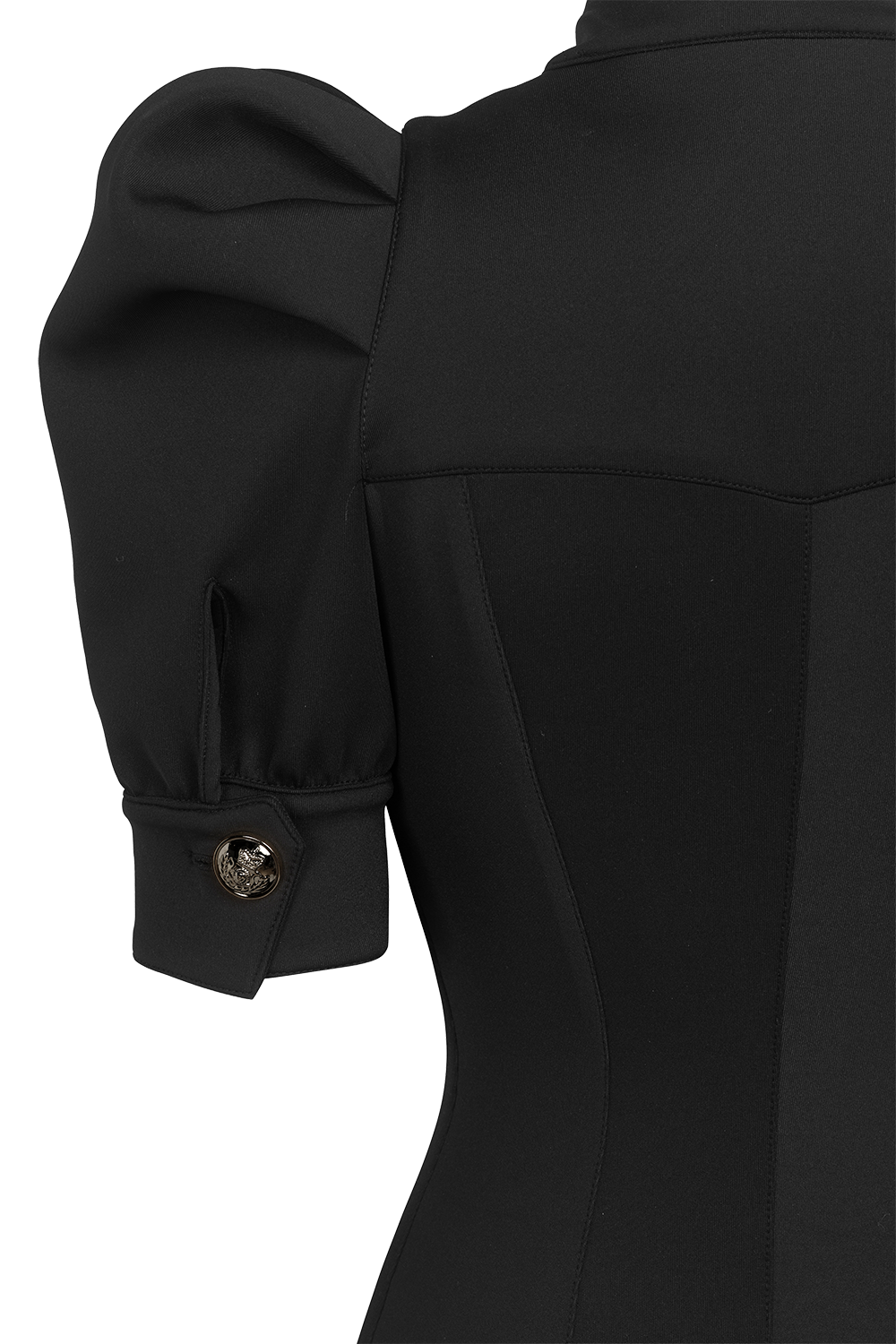 BUFFER SLEEVE DRESS IN BLACK - ESSENTIALS