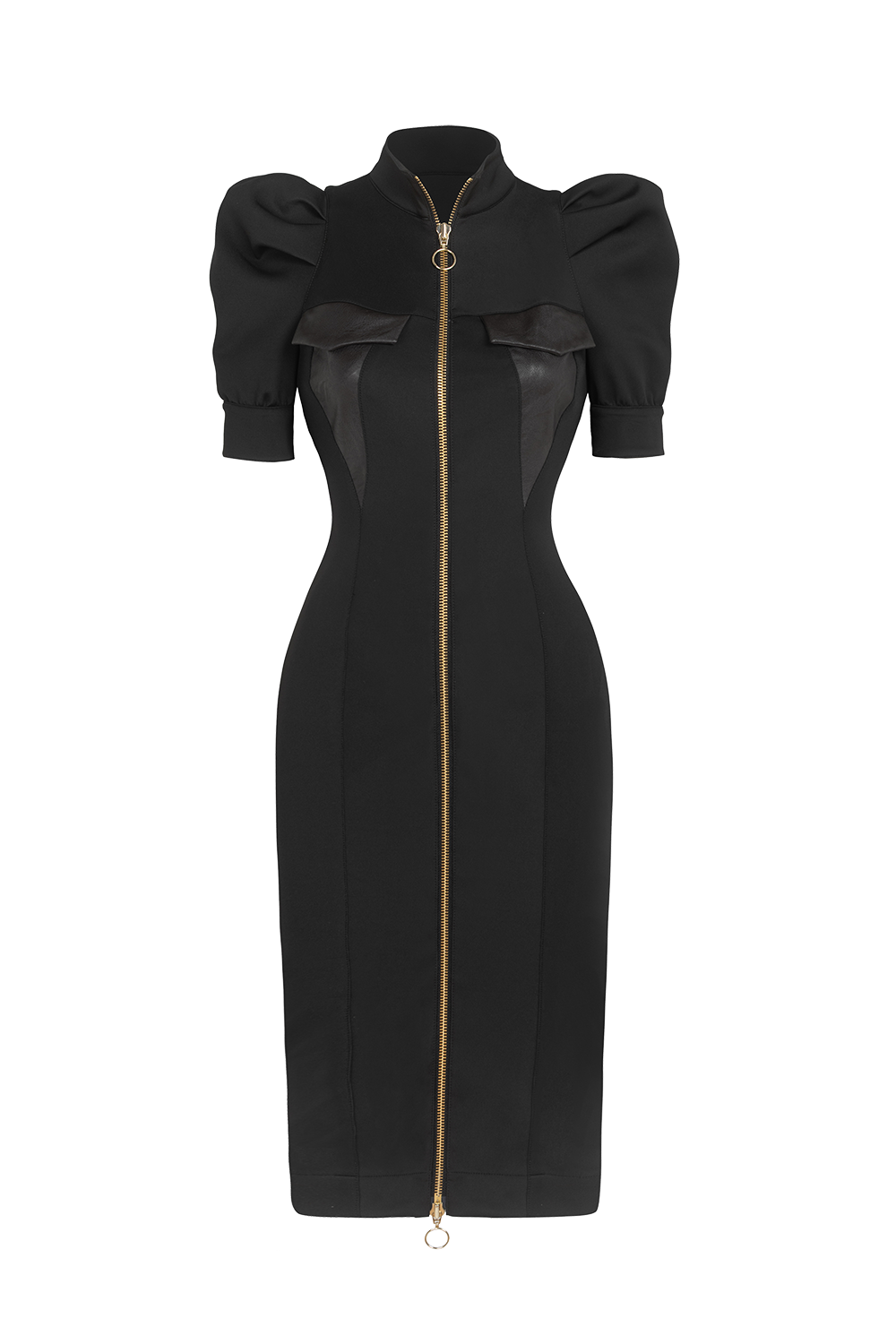 BUFFER SLEEVE DRESS IN BLACK - ESSENTIALS