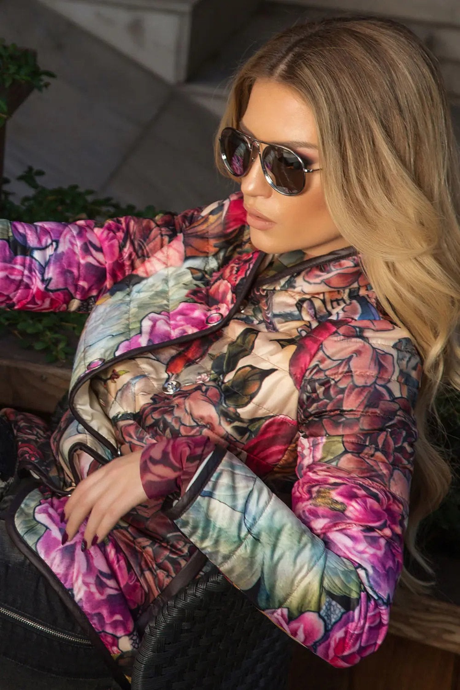 LIGHTLY COATED JACKET WITH QUILTED LINING - TATTOO STAR JIORO ЯКЕ ОТ ПРОМАЗКА - TATTOO STAR JIORO