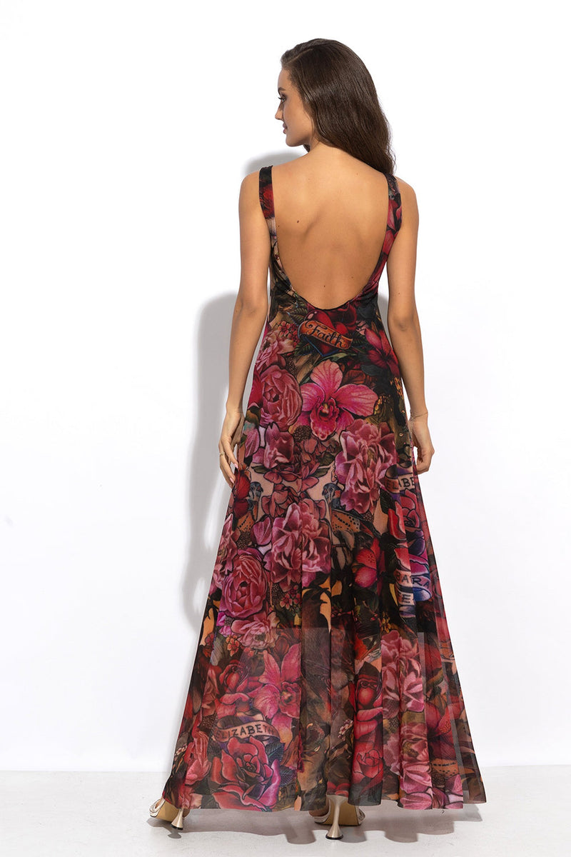 BACKLESS LONG DRESS - TATTOO STAR JIORO ДЪЛГА РОКЛЯ С ГОЛ ГРЪБ - TATTOO STAR JIORO