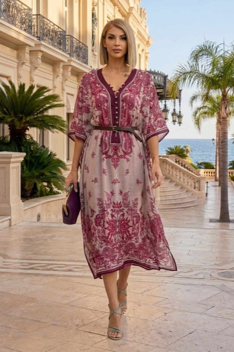 SEIDEN-Baumwoll-Kaftan - ASIA BORDEAUX