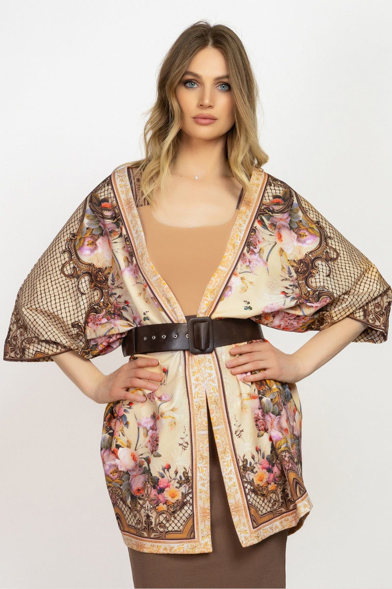 FRENCH TERRY STRICKJACKE - BAROCKBLUMEN