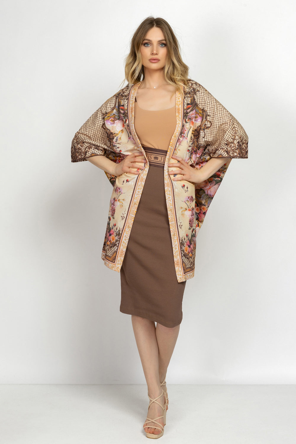 FRENCH TERRY STRICKJACKE - BAROCKBLUMEN