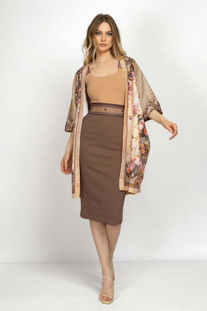 FRENCH TERRY STRICKJACKE - BAROCKBLUMEN