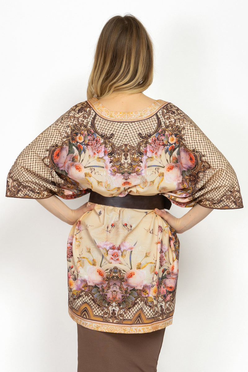 FRENCH TERRY STRICKJACKE - BAROCKBLUMEN