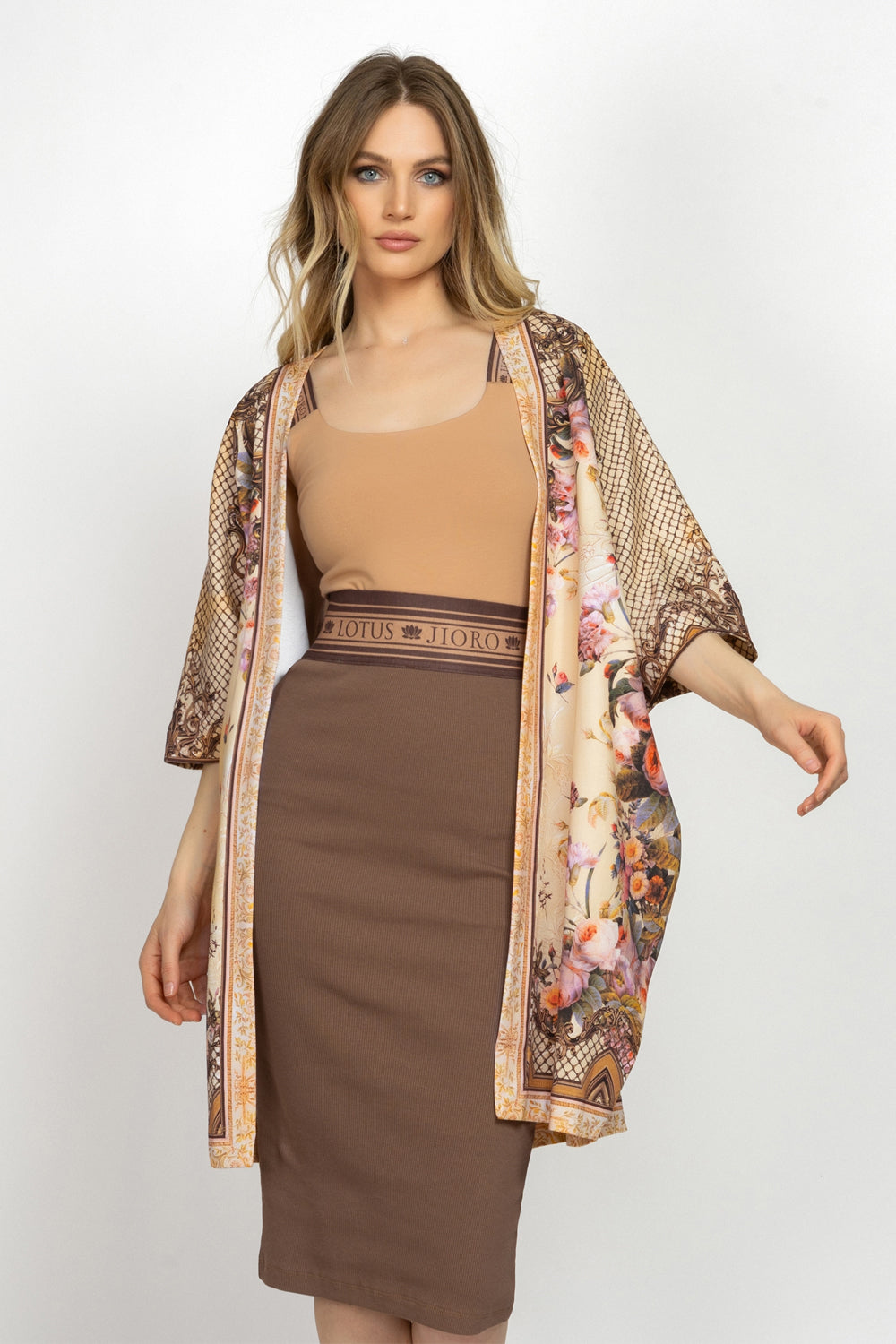 FRENCH TERRY STRICKJACKE - BAROCKBLUMEN