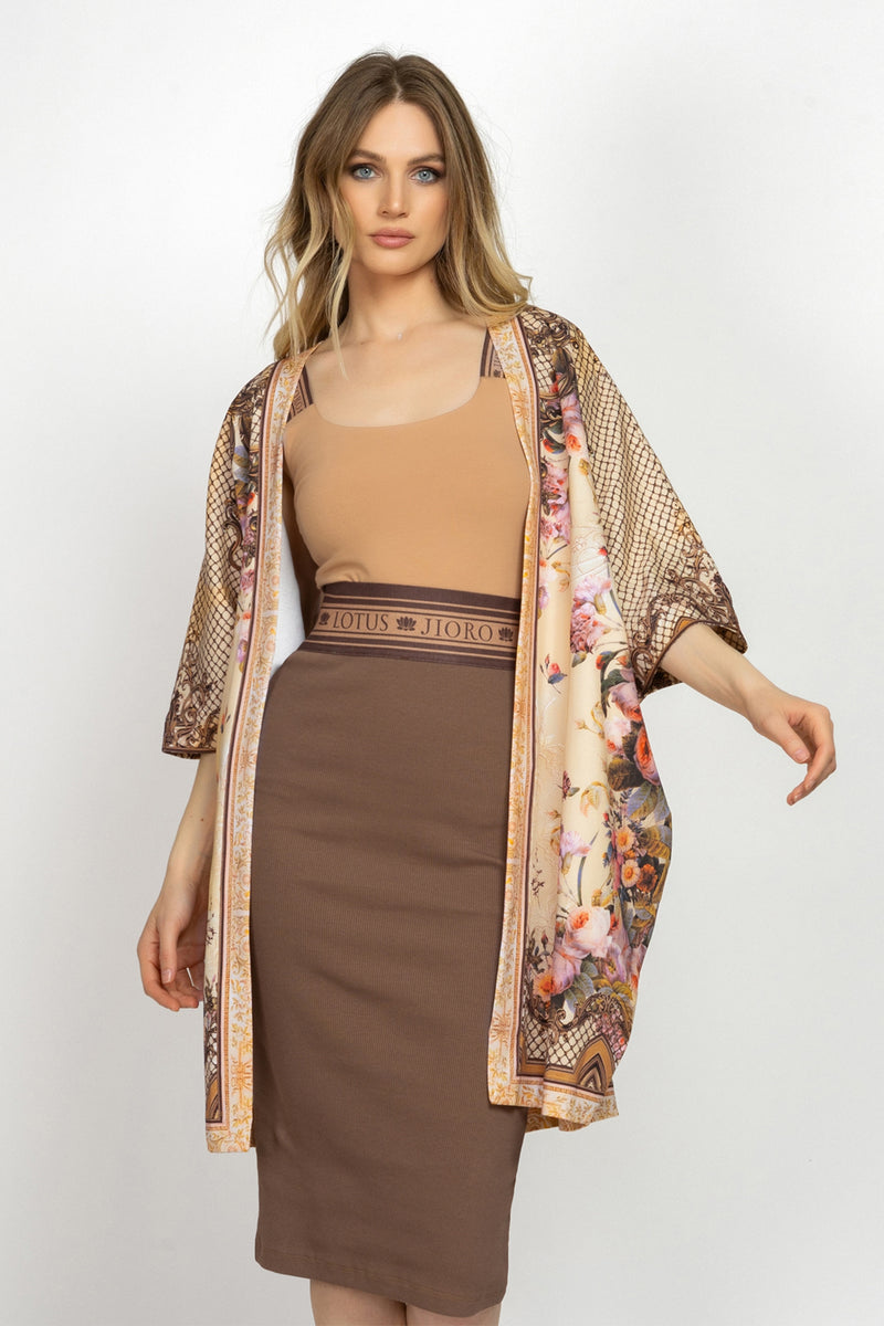 FRENCH TERRY STRICKJACKE - BAROCKBLUMEN